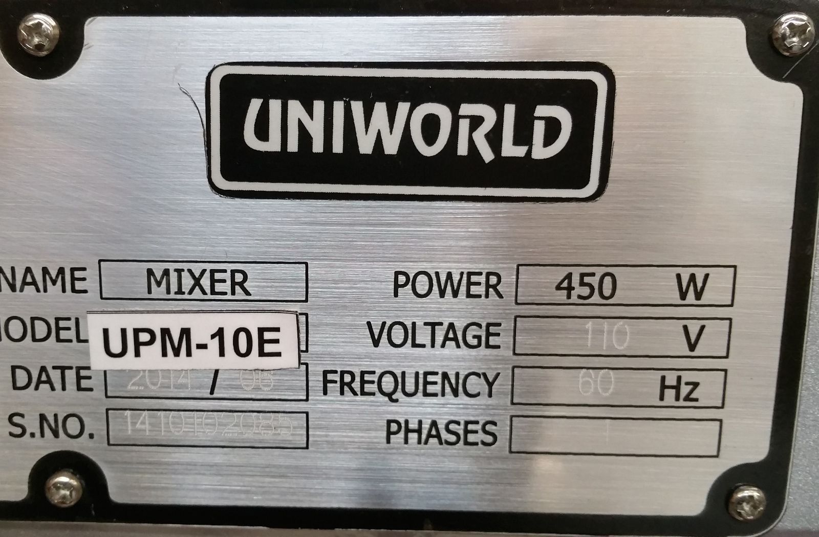 NEW 10 Qt Mixer Uniworld UPM-10E NSF 2538 Cage Guard Bakery Dough Table Bakery