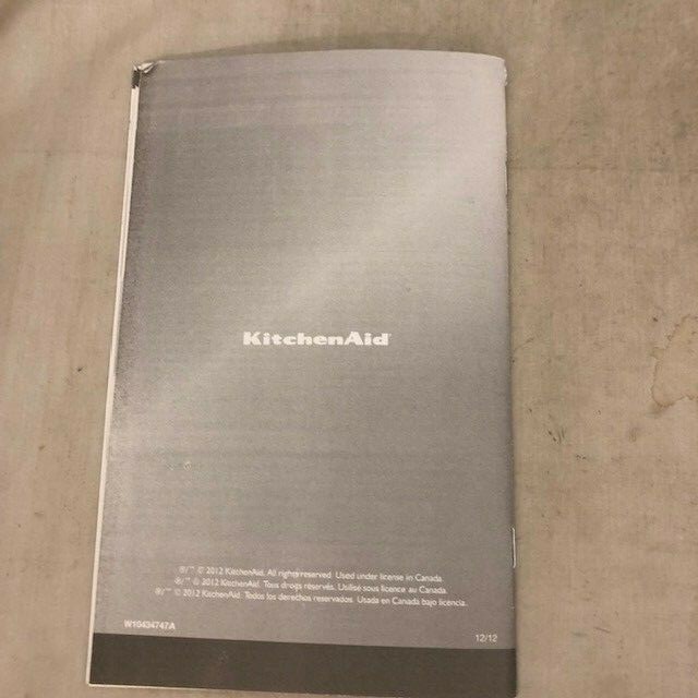 KitchenAid Hand Mixer KHM72 & KHM92 Instruction Book
