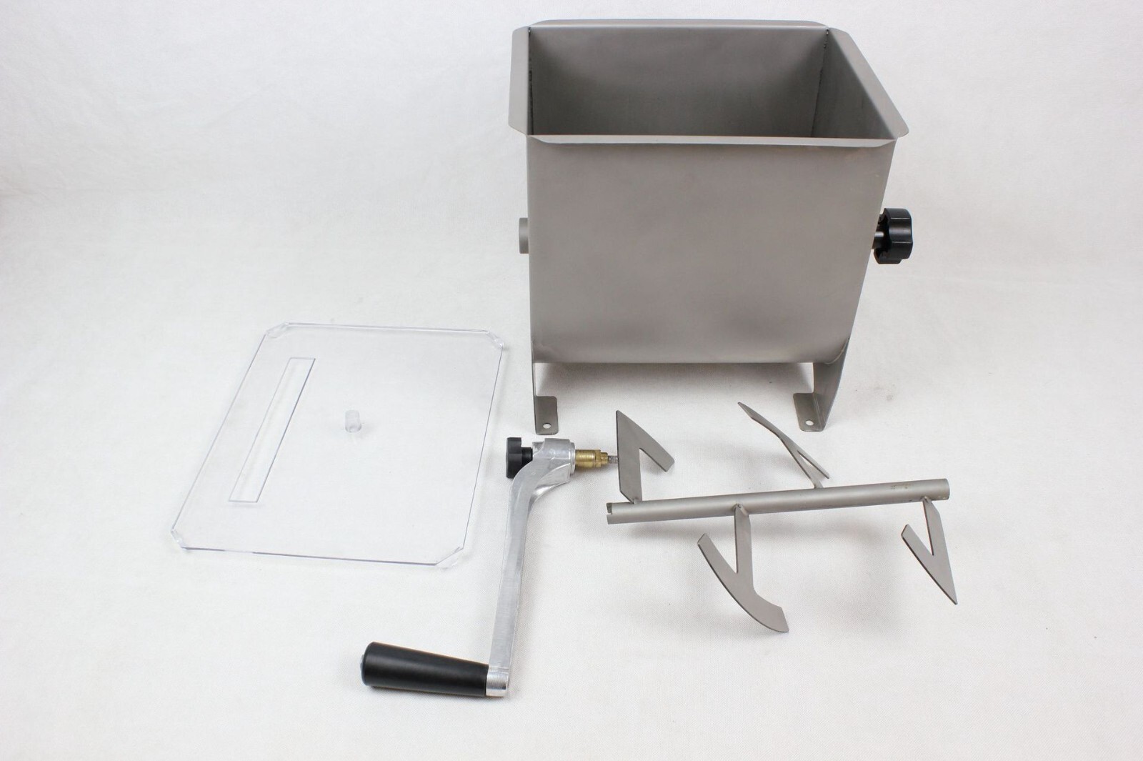 10L/20 lbs Manual Meat Mixer Stainless Steel Commercial Kitchen Meat Hopper