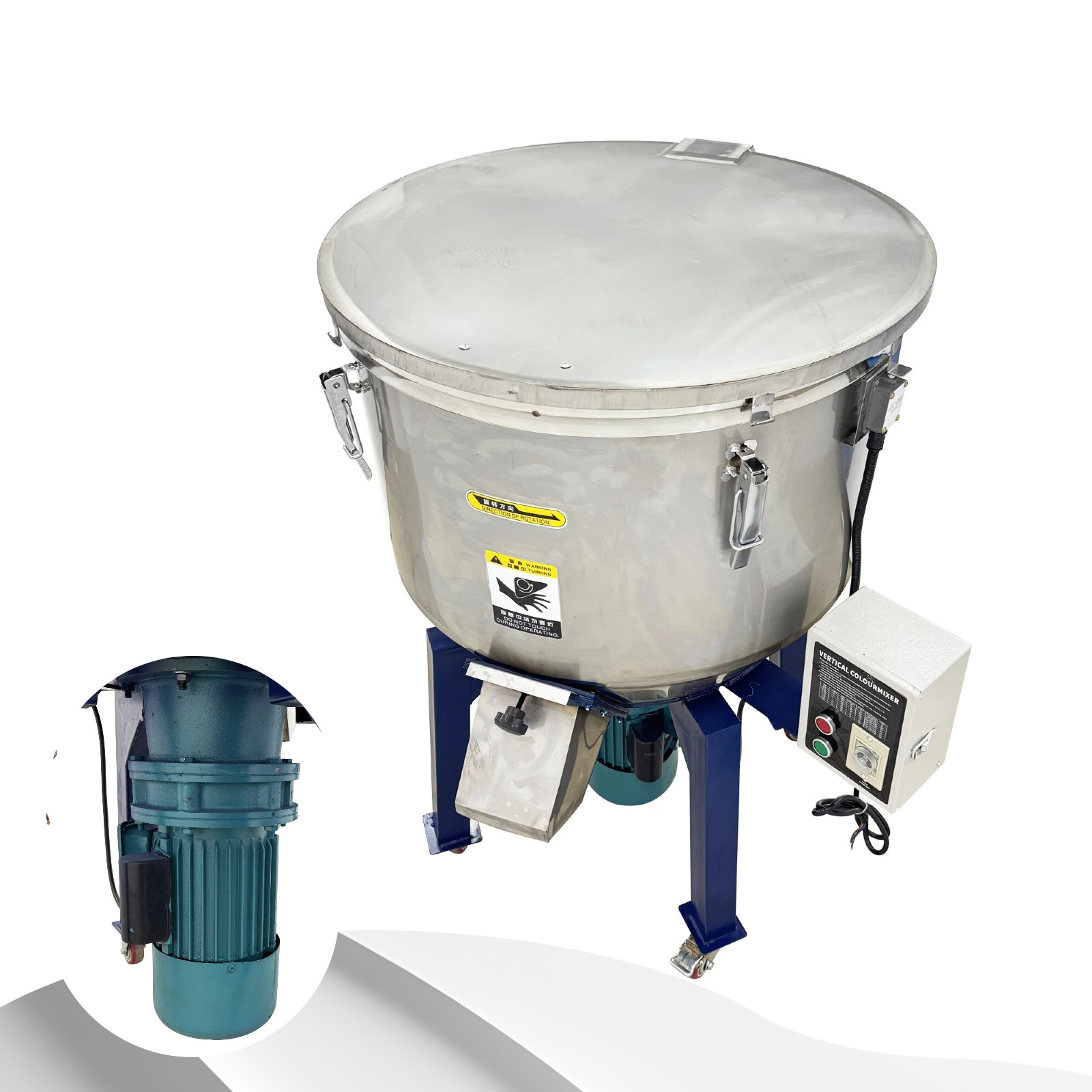 Industrial Plastic Pellet Mixer 220V 1PH Vertical Blender for Plastic Processing
