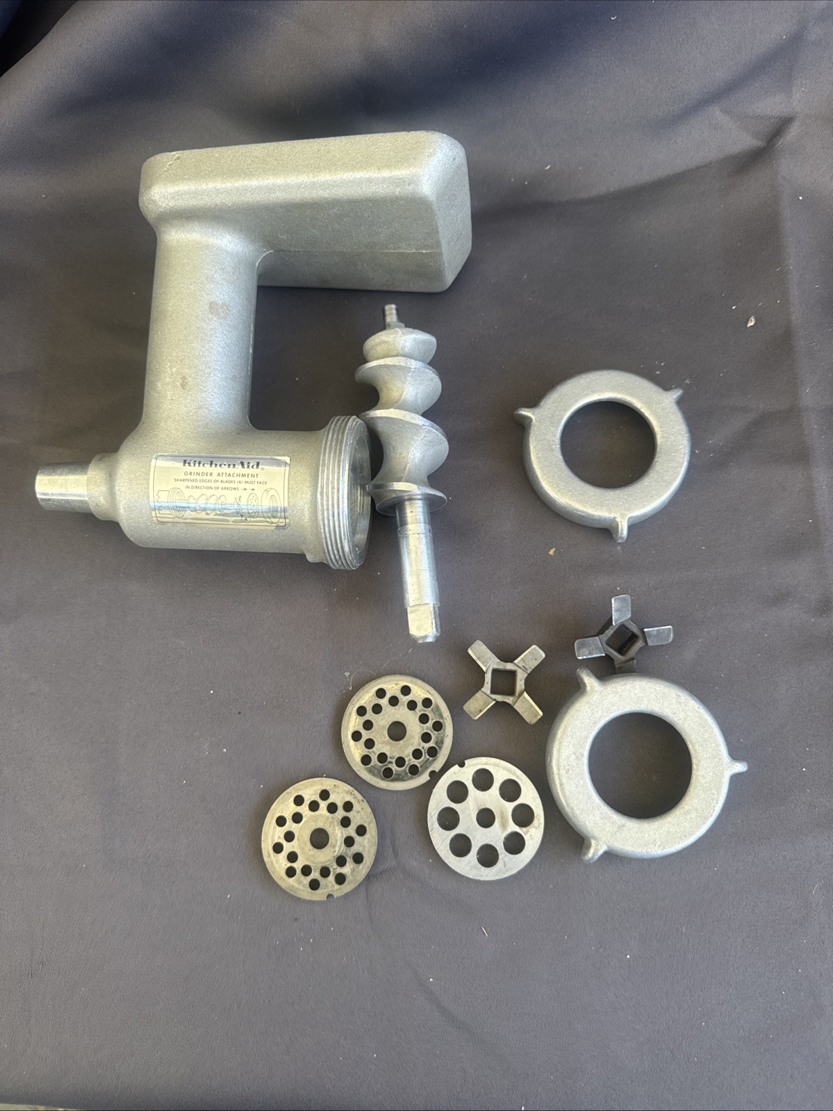 Vintage KitchenAid Hobart Chopper Meat Grinder FC CAST IRON Aluminum Attachment