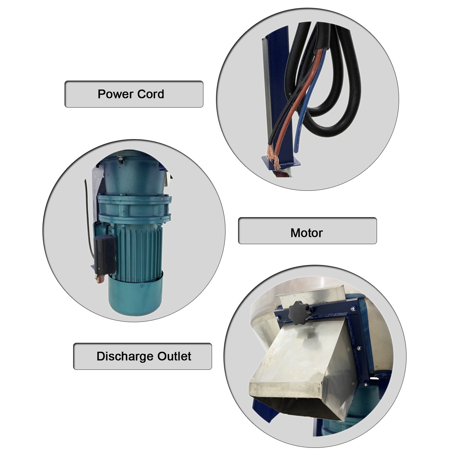220V 4KW Industrial Blender Mixer Vertical Color Mixer 100KG Capacity 48RPM