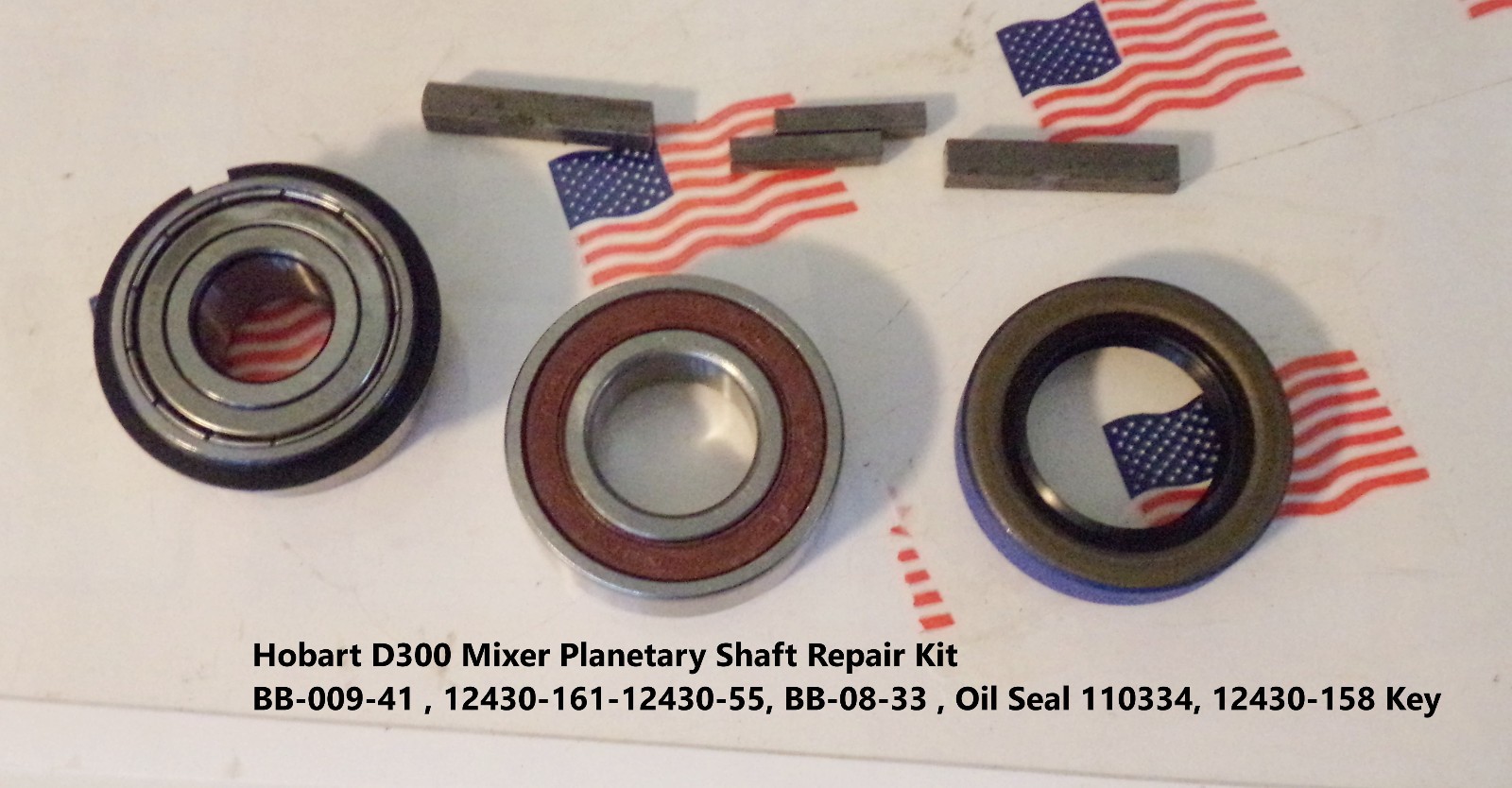 Hobart D300 Mixer Planetary Shaft Repair Kit BB-009-41 , 12430-161-12430-55, BB-