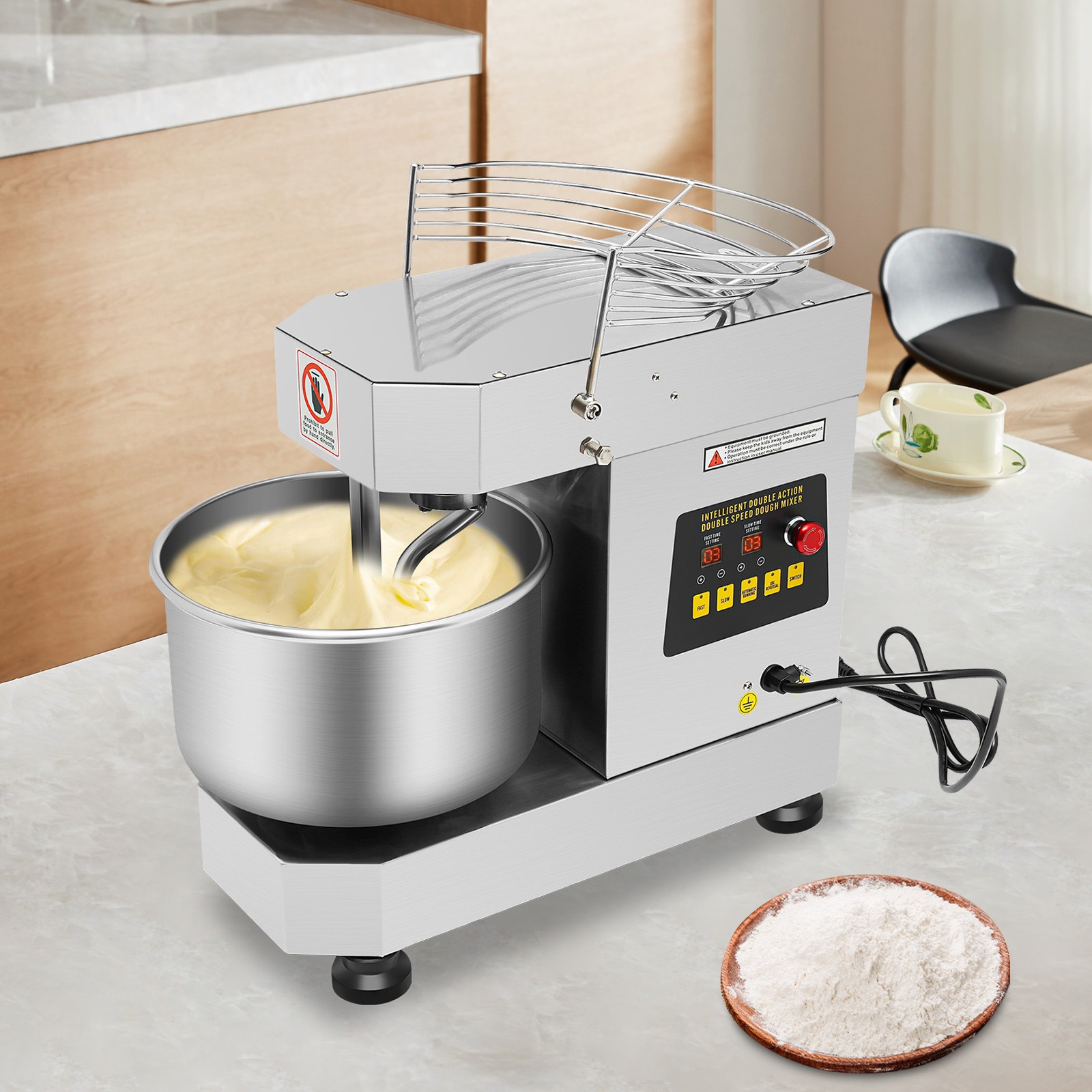 Pizza Dough Machine 110v Bakery Mixer Dough Blender Food Mixer Kneading Machine