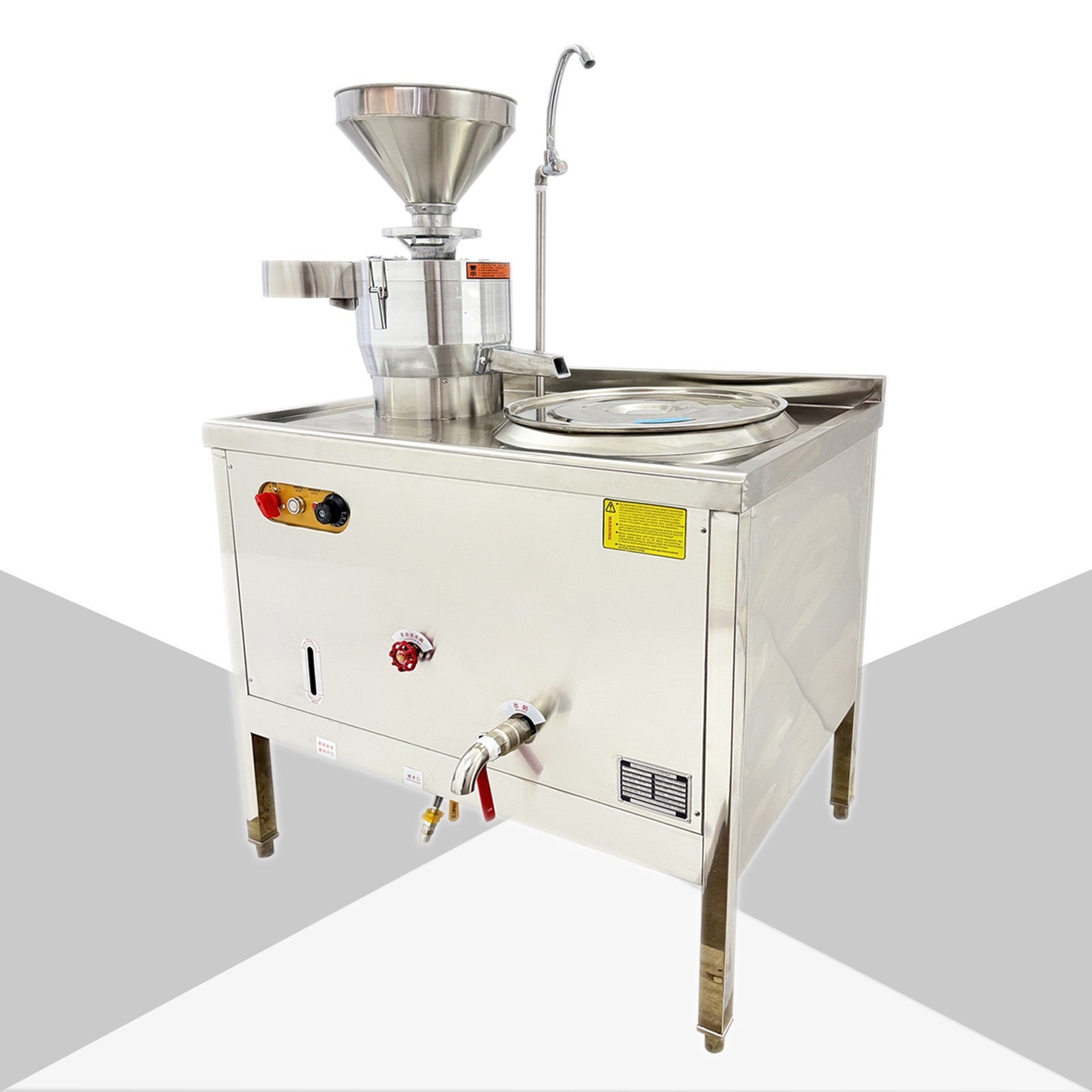220V 3PH 13.5KW 60L Commercial Stainless Steel Soymilk Machine 86-230℉
