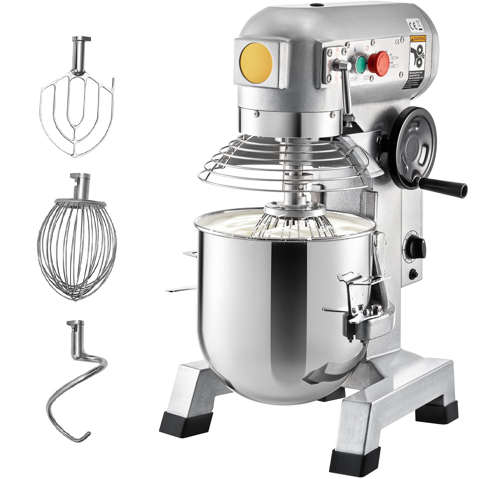 Uimoso Commercial Electric Stand Mixer, 15Qt Dough Mixer, 3 Speeds, 550W