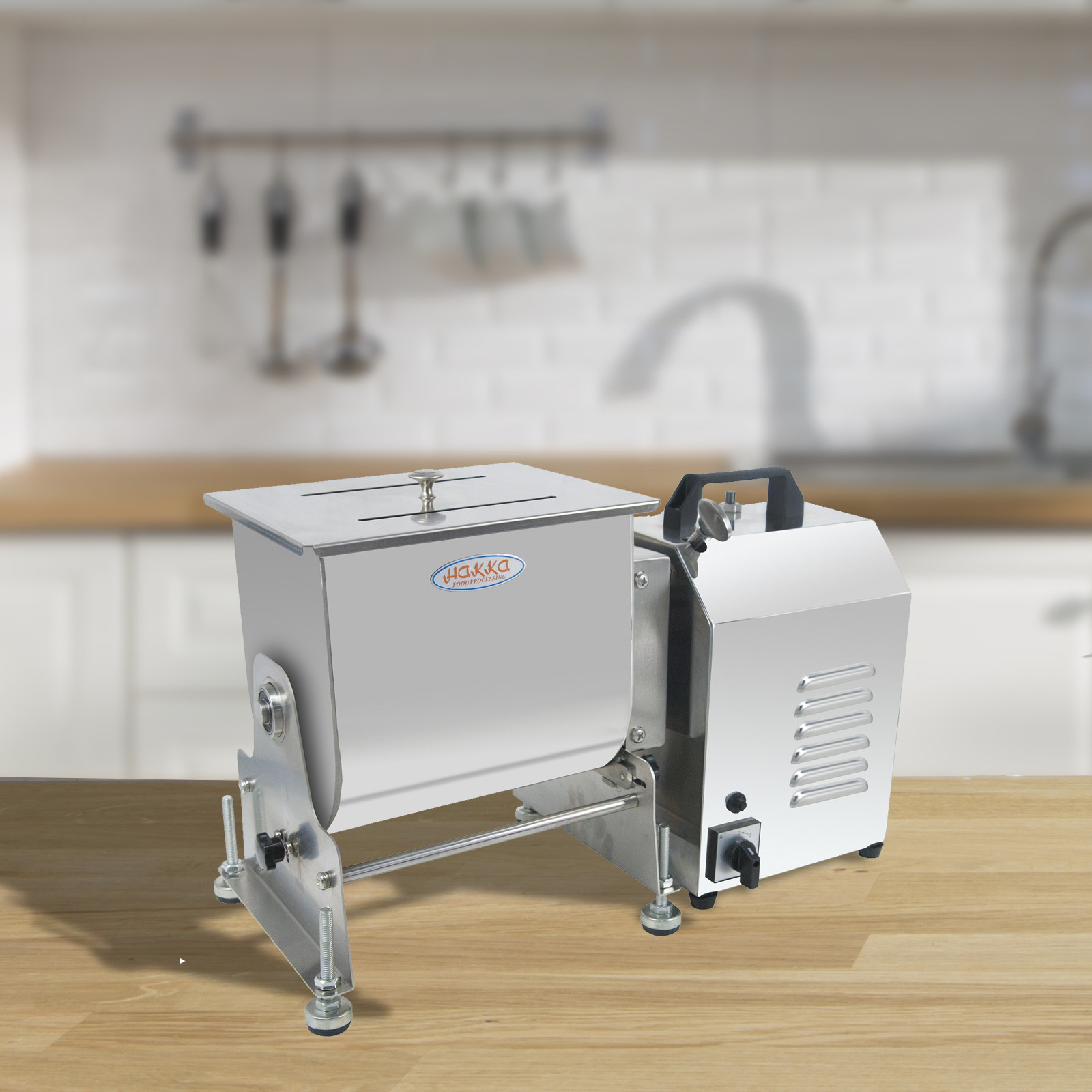 Hakka Electric Tilt Tank Meat Mixer Manual 60lbs 30L Capacity Countertop Machine