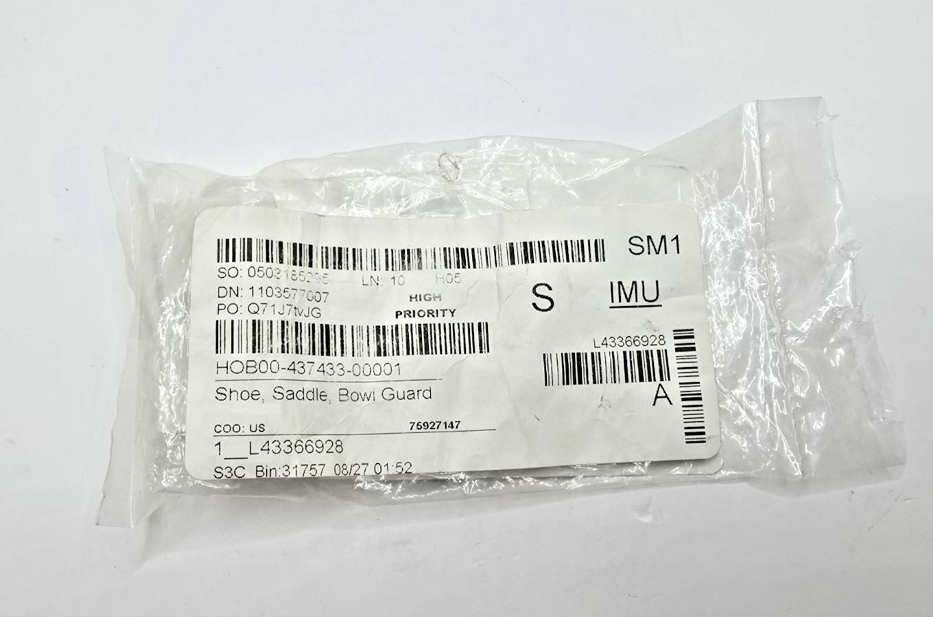 Hobart 00-437433-00001 Genuine OEM Shoe Saddle Mixer Bowl Guard H600 L800
