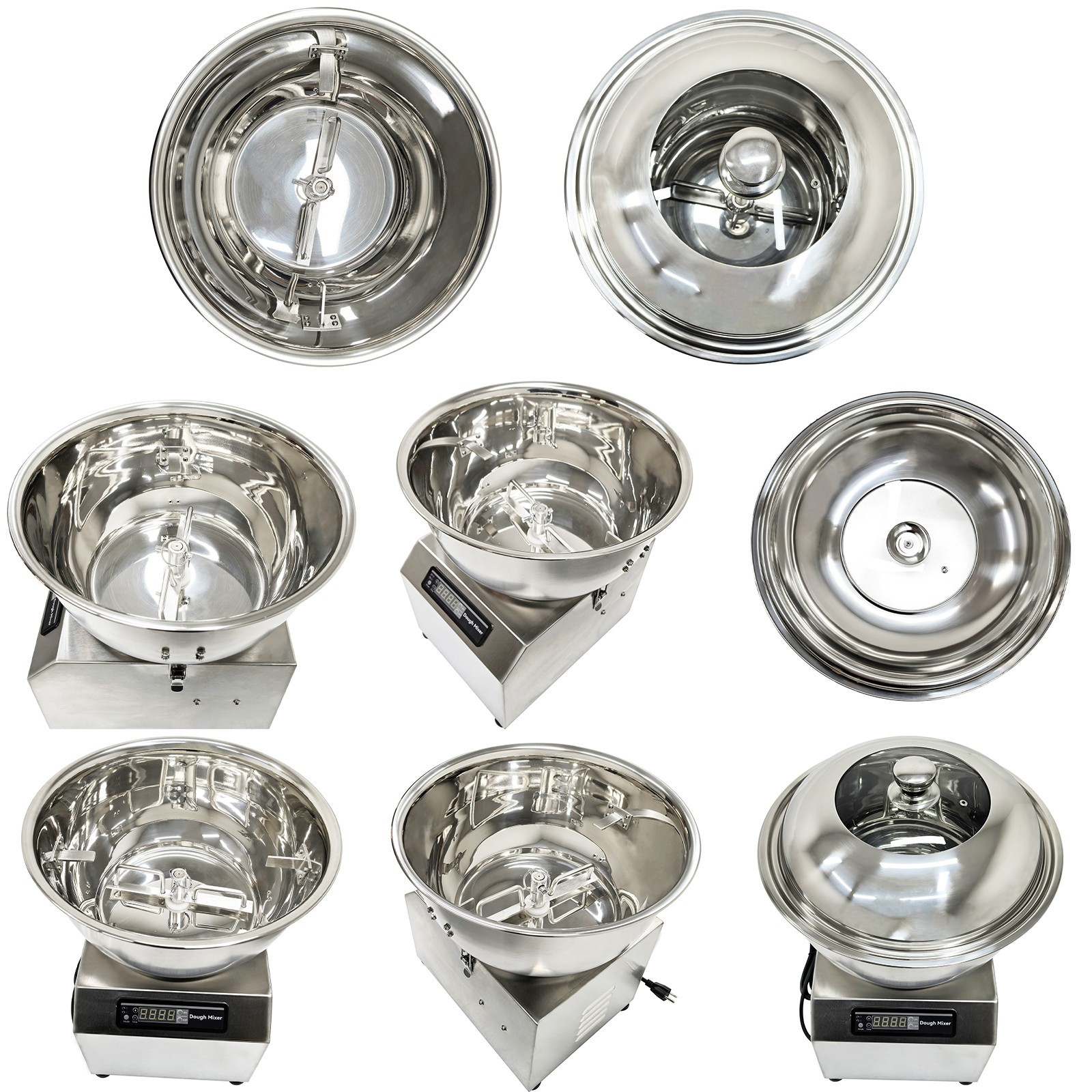 17.6 lb Stainless Steel Bowl Lift Dough Mixer for Dough, Butter, Meat & Salads