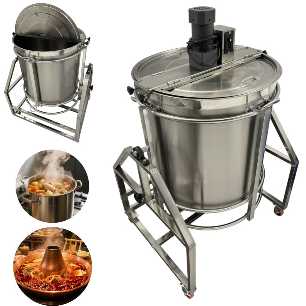 High-Efficiency LPG-Powered Electric Food Mixer Stainless Steel Heating Stirrer