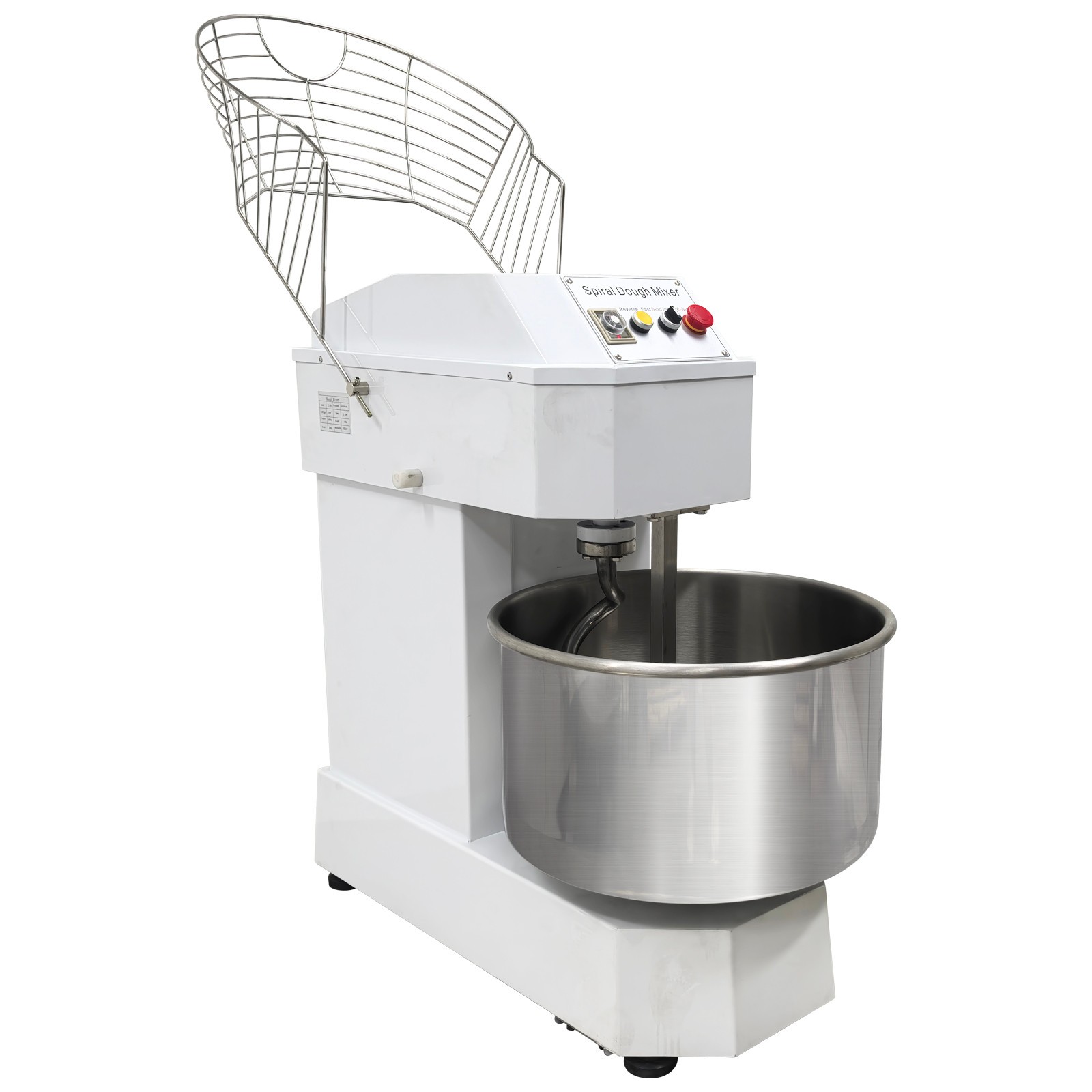 50L S/S Double-Acting Double-Speed Dough Mixer No Plug w Random Timing E-Stop