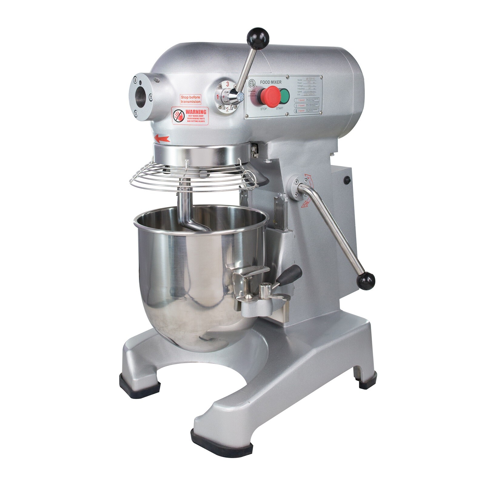 Hakka Commercial Planetary Mixer 10Qt Dough Food Mixer 4 Function Bakery 400W