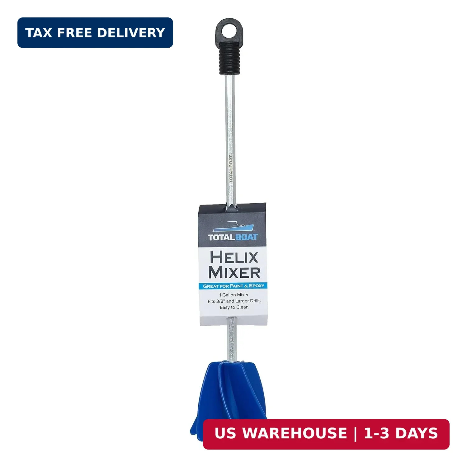 Helix Mixer Drill Attachment – Stirrer Mixes Epoxy Resin, Paint and Silicone – T