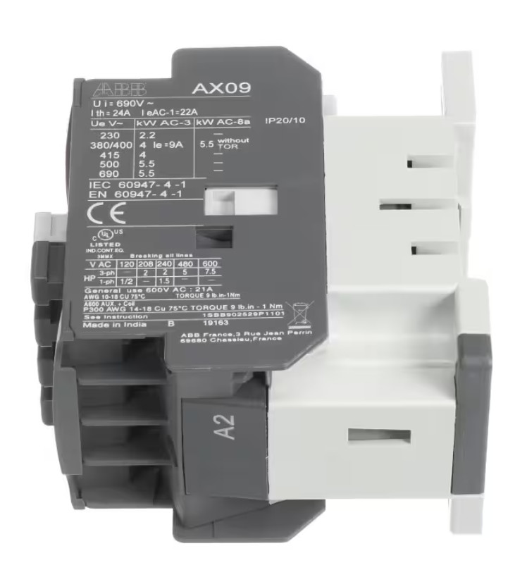 Globe AX09-30-01, Contactor, 24 Volt Coil, 50/60HZ, Mixer