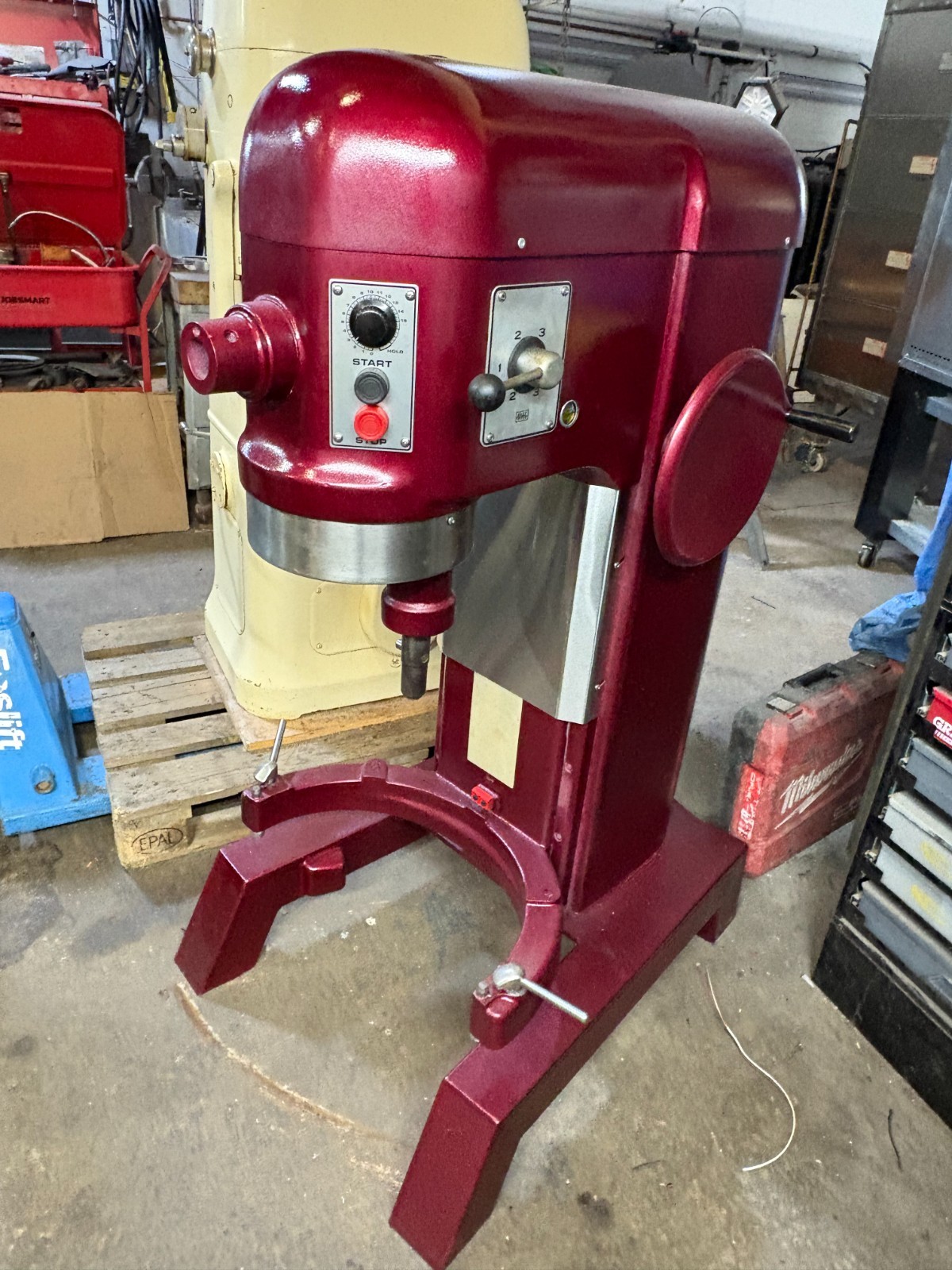 Rebuilt Candy Apple Red Hobart H600 60 QT Bakery, Pizza, Kitchen, Dough Mixer
