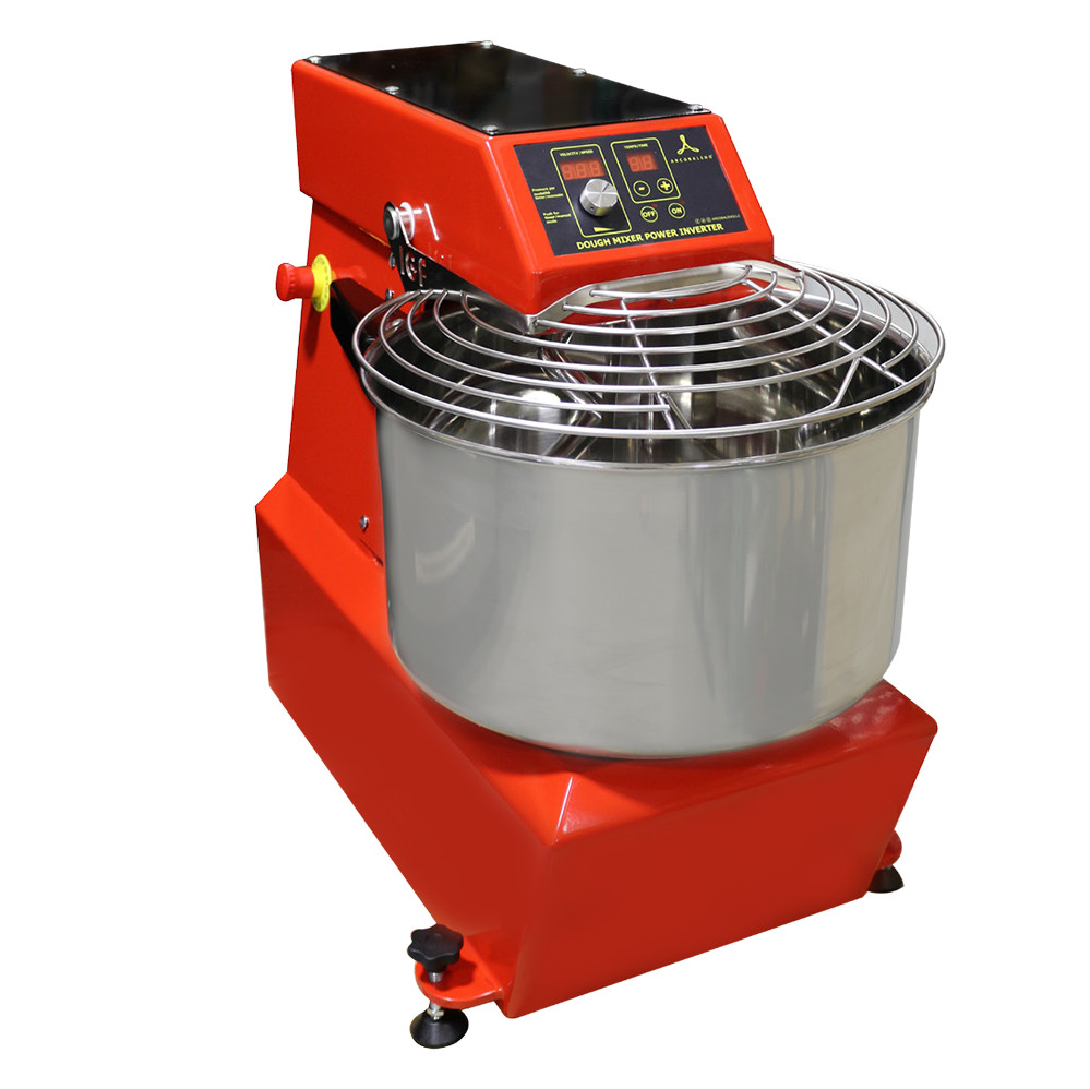 Arcobaleno ASM40 Spiral Mixer with 40 qt Rotating Bowl, Variable Speed, 85 lb…