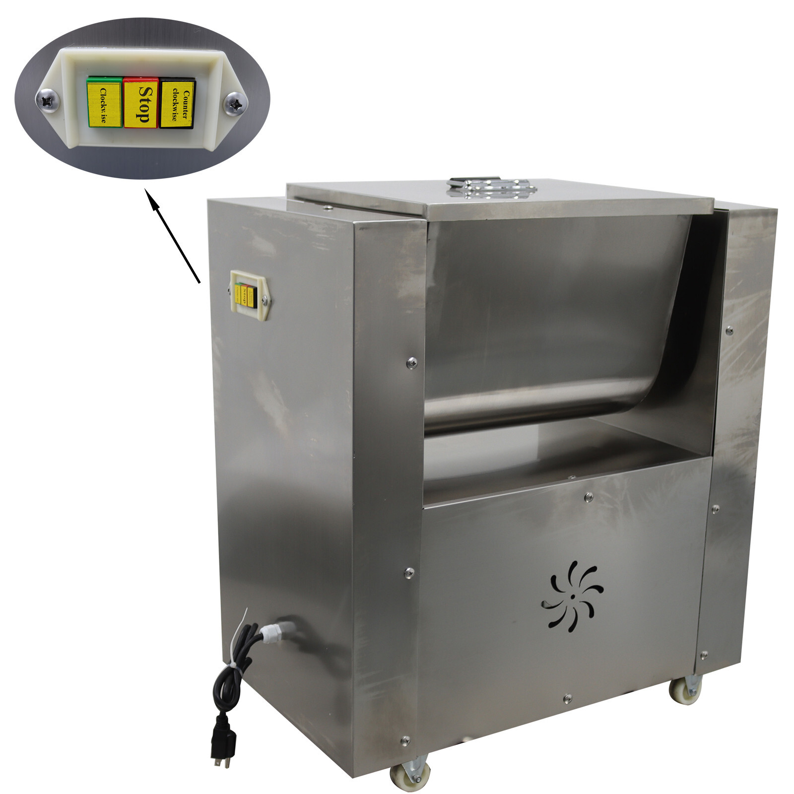 30L Commercial Electric Meat Mixing Machine Food Stuffing Mixer Blender 110V