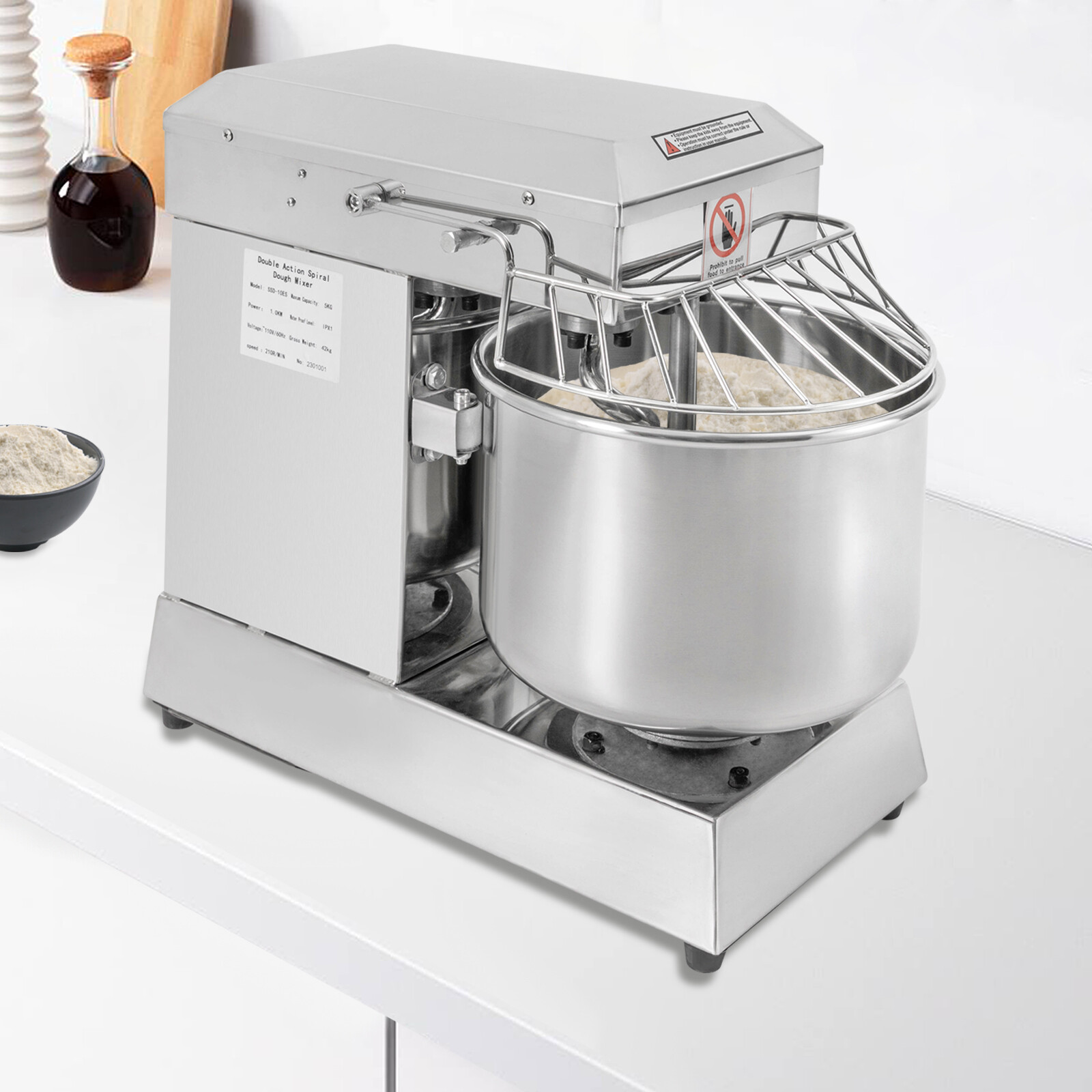 Pizza Dough Machine 110v Bakery Mixer Dough Blender Food Mixer Kneading Machine