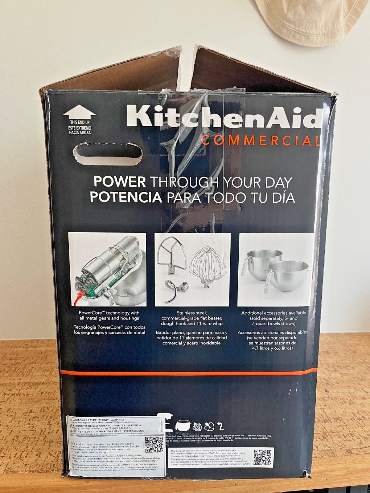 KitchenAid Commercial 8 Qt stand Mixer, barely used, in original packaging