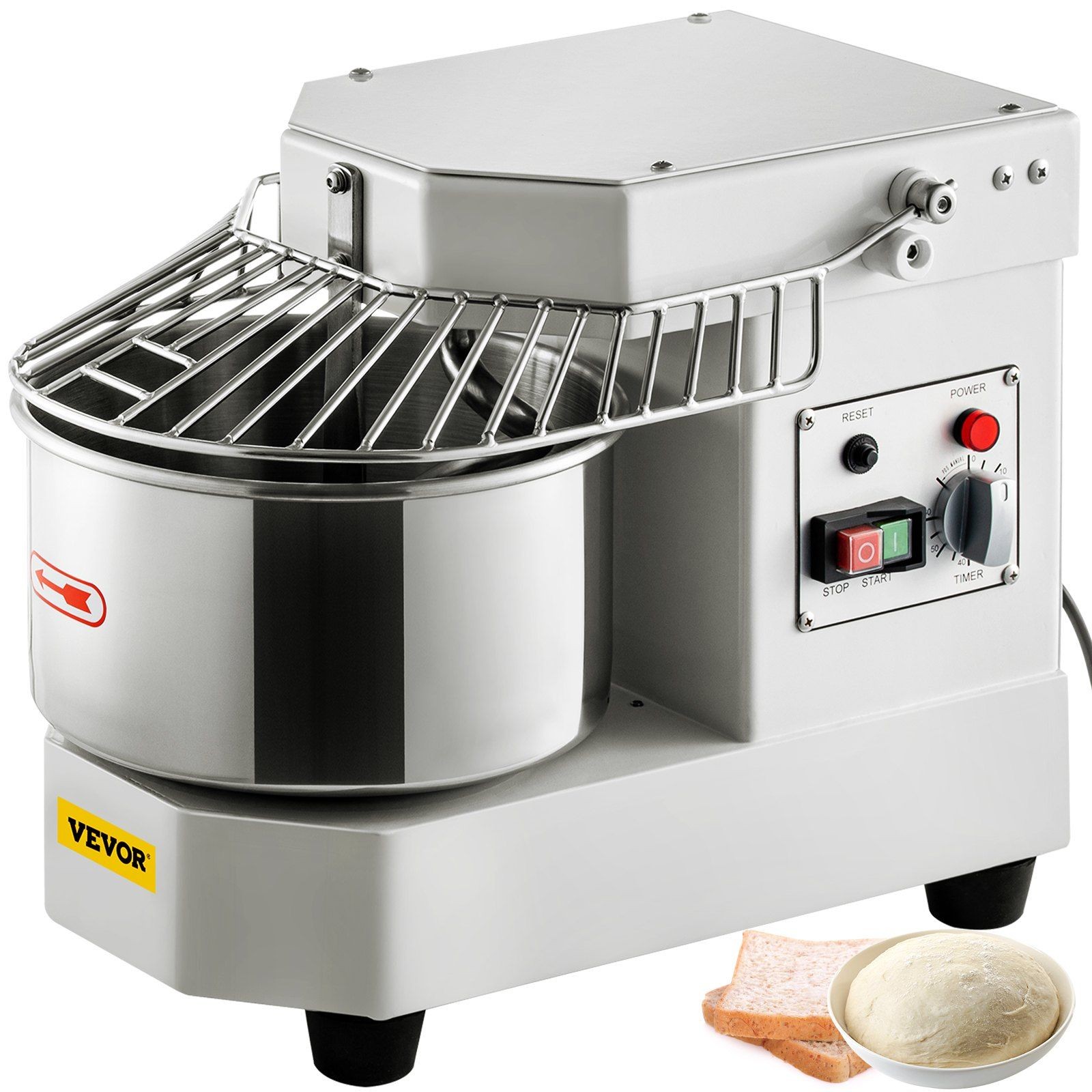 8.5Qt 450W Dough Kneading Machine Dual Spin SS Bowl Safety Cover