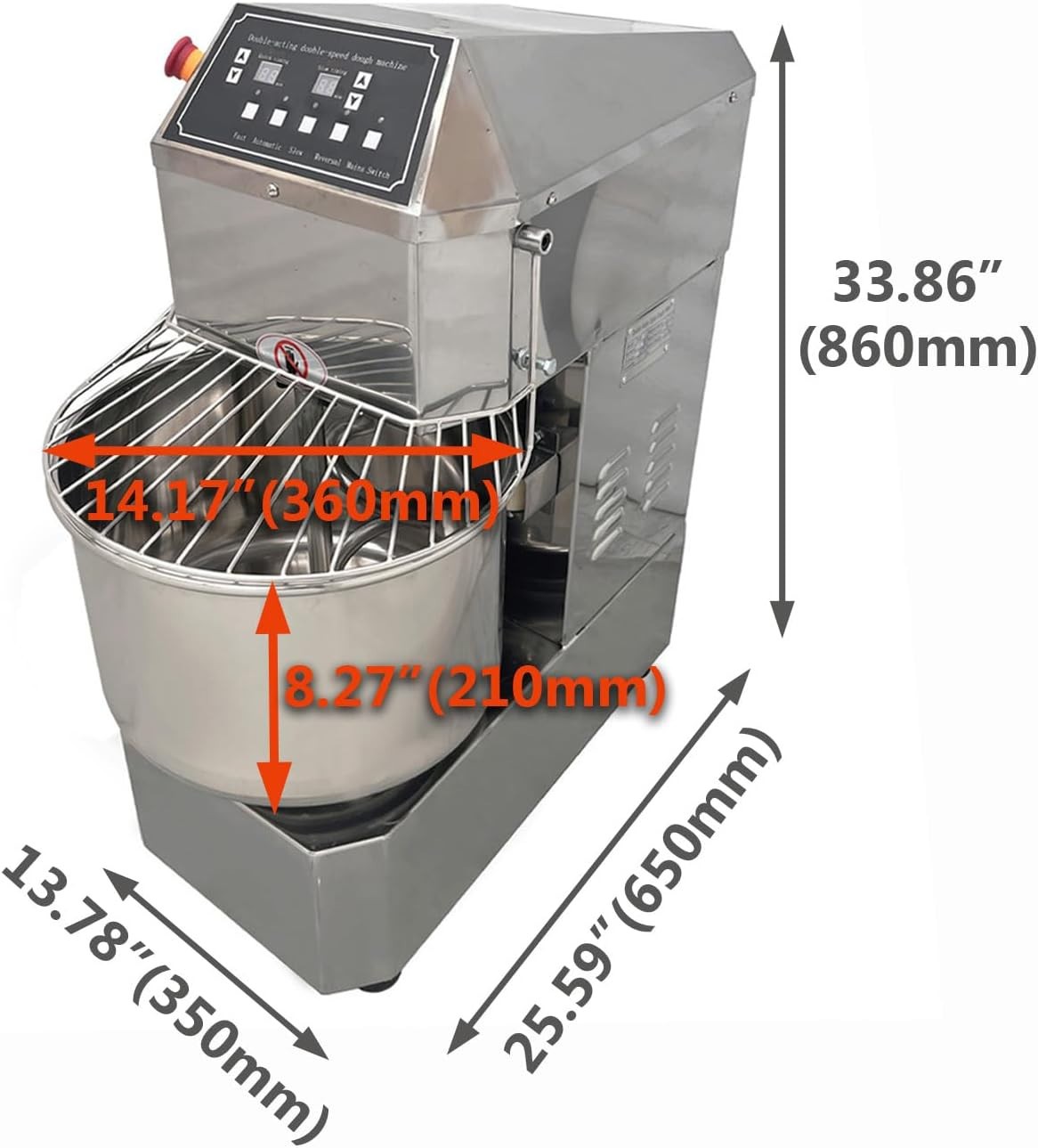 110V Dual-speed Dough Flour Mixer Machine 20QT Electric Food Stand Mixer