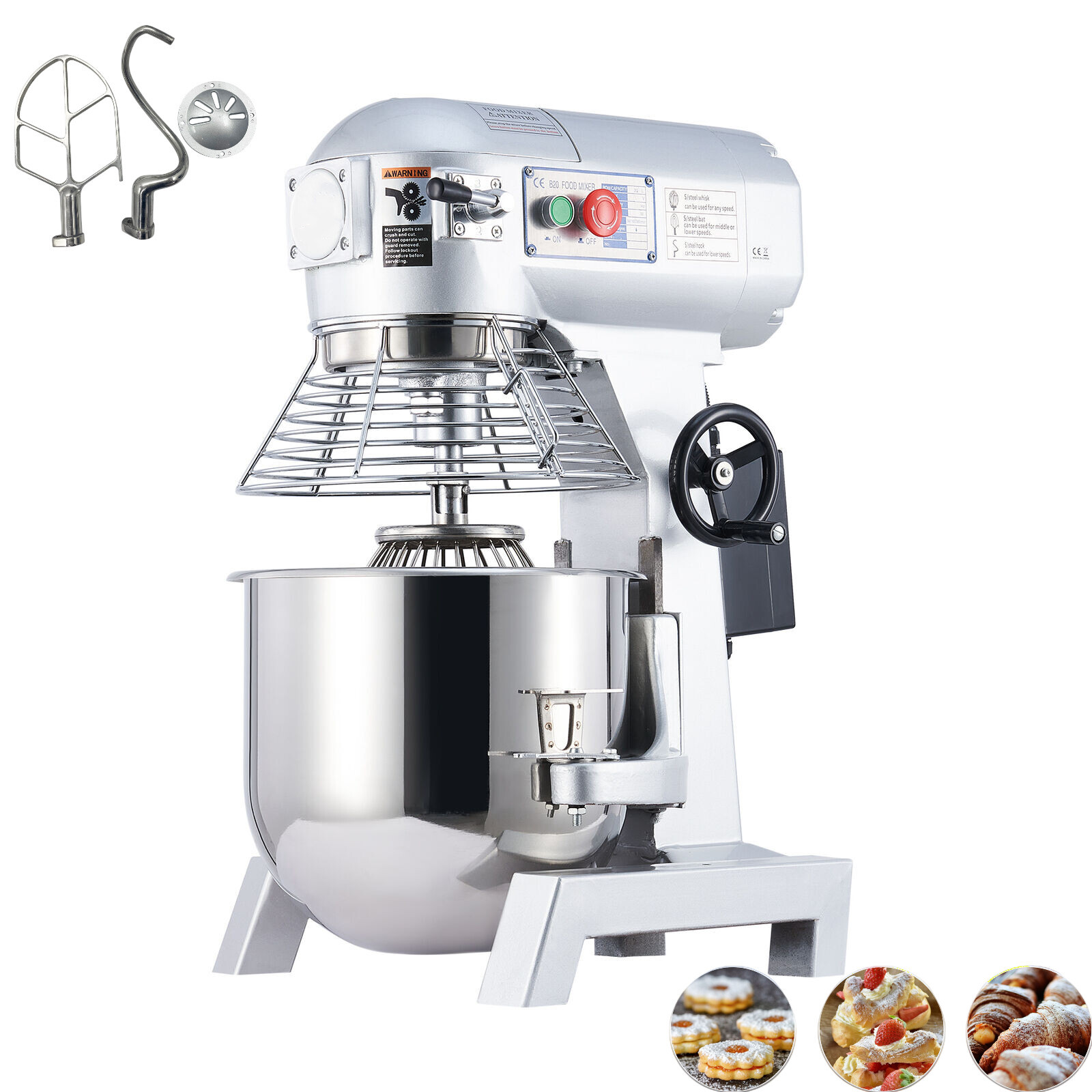 Dough Mixer 3 Speed 10L Bakery Cream Blender Stuffing Stirrer Dough Maker