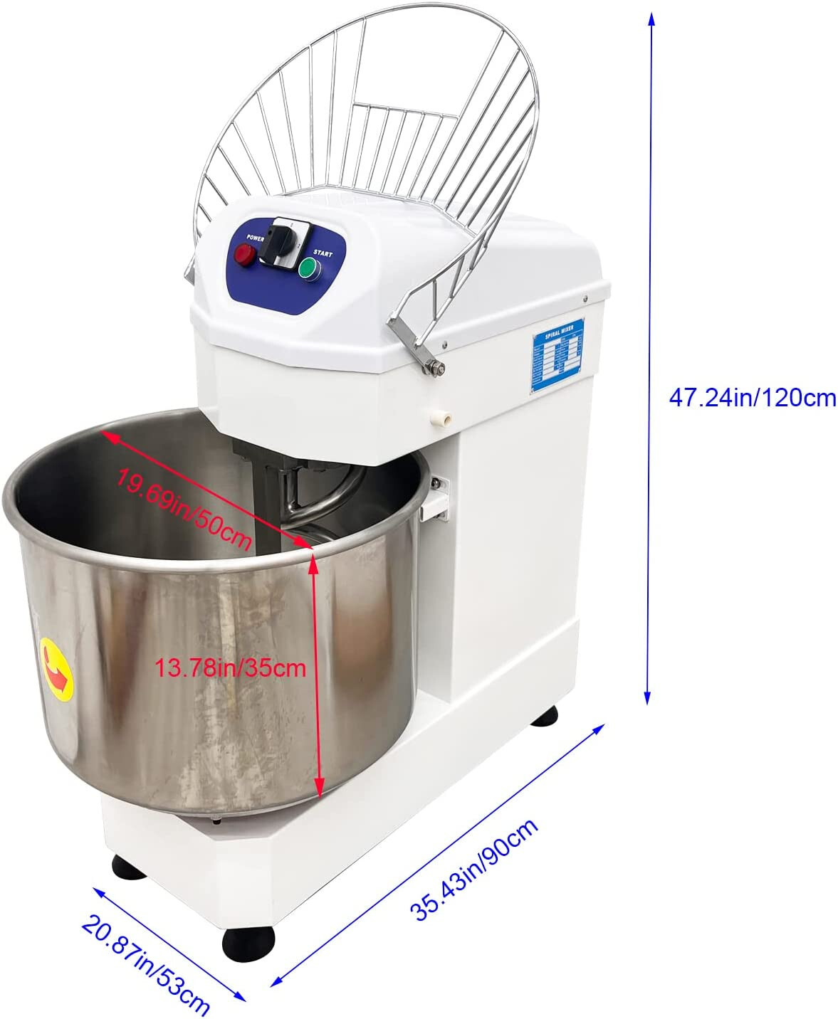 220V Commercial Stand Electric Flour Mixer Machine,60L Dough Kneading Machine ﻿