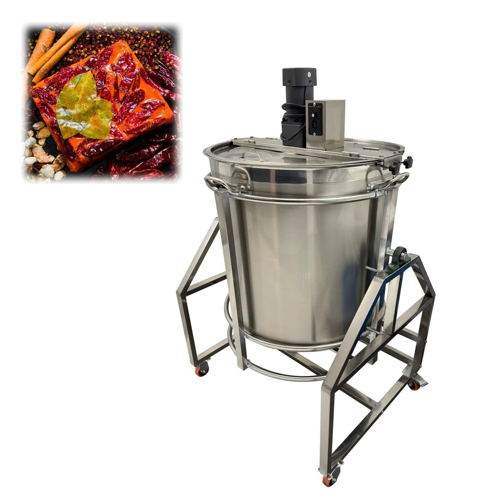 Commercial Sauce/Hot Pot Base Seasoning Mixer 70L for Spice/Seasoning 110V