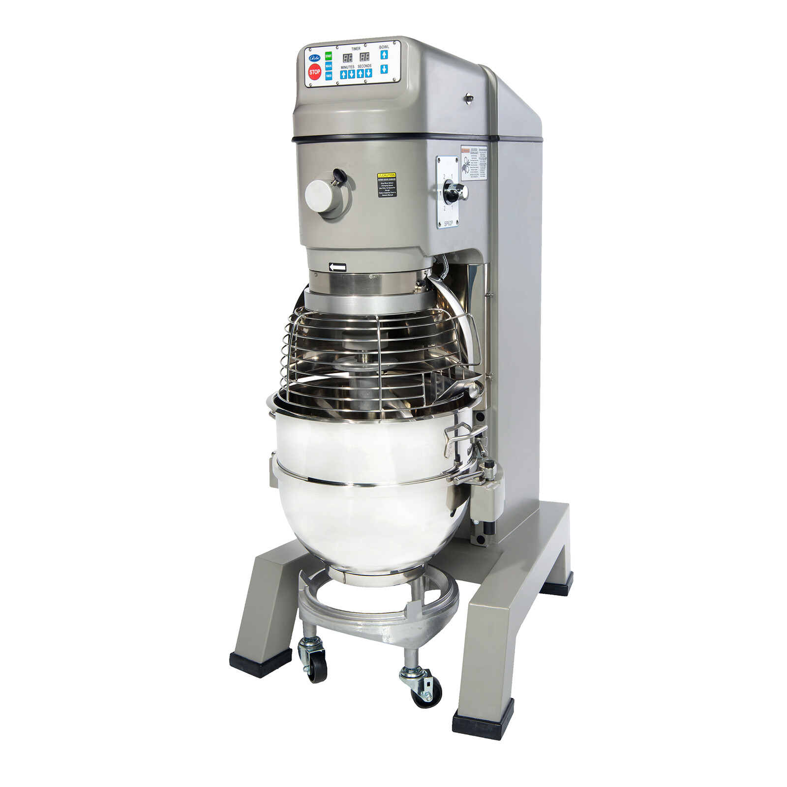 Globe SP62P-4 Floor Model 60 qt Planetary Pizza Mixer with Timer, #12 HUB, 4-…