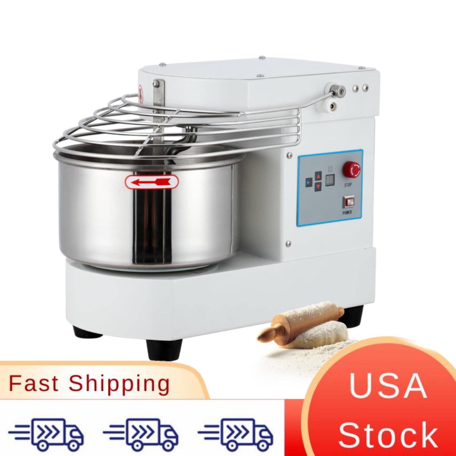 For Restaurant And Bakery Production Commercial Food Mixer 10.5 Qt 650W Dough Kn