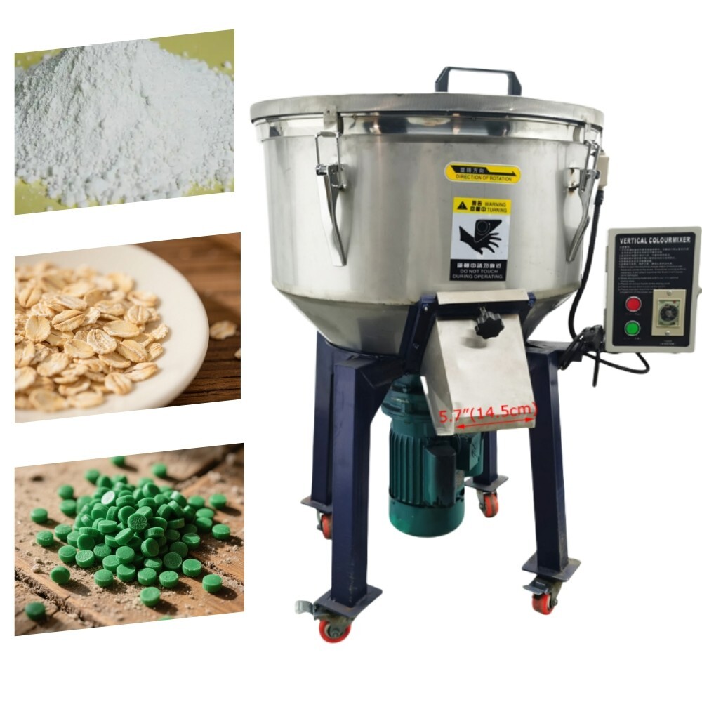 110V Vertical Plastic Color Mixer Blender 110LB Raw Material Stirrer Mixing Mach