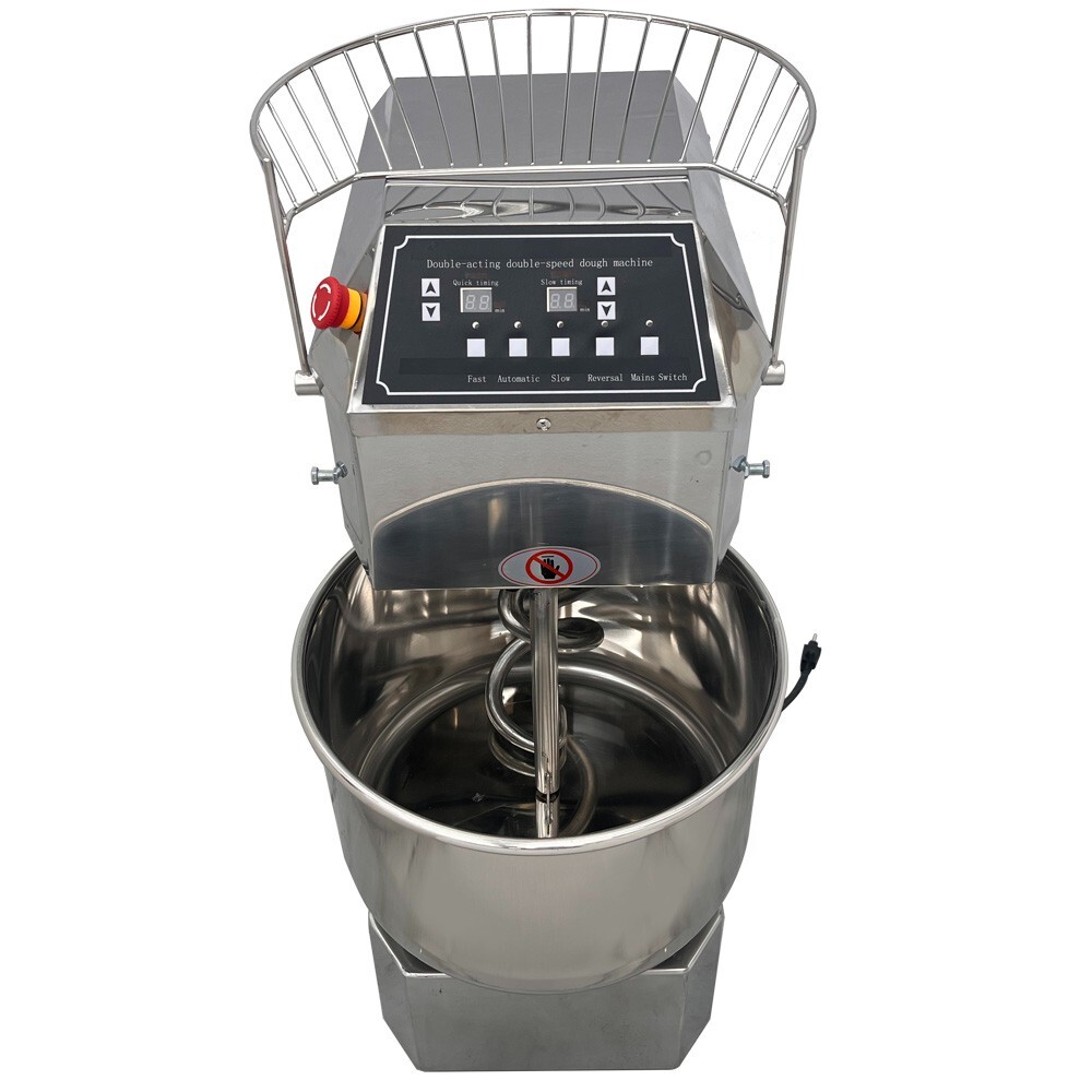 30L Double Action Double Speed Dough Mixer 110V Stainless Steel 1.5kw Variable