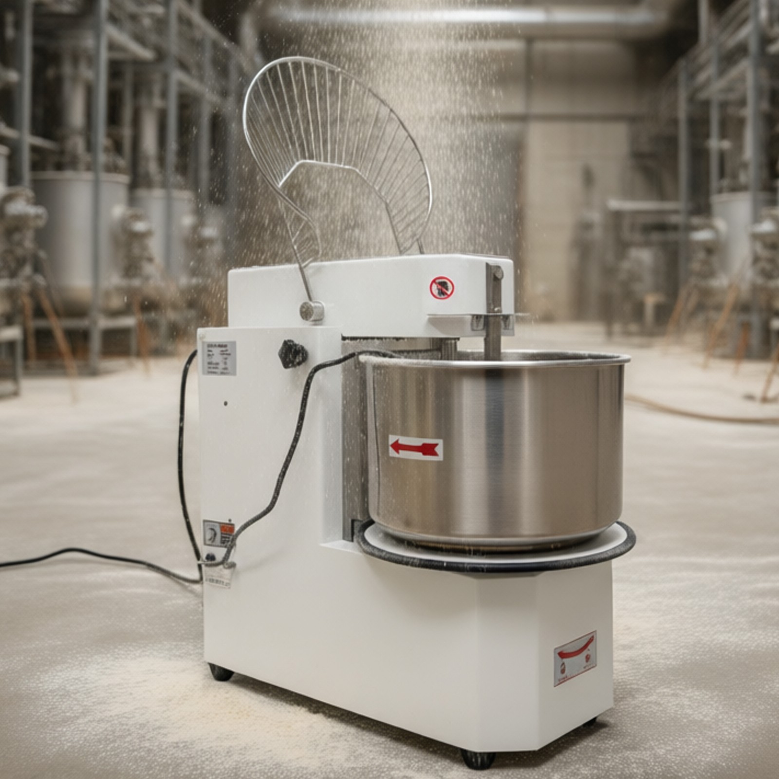 10V 20L Commercial Spiral Dough Mixer Machine Dual Speed Dual Action Off Cylinde