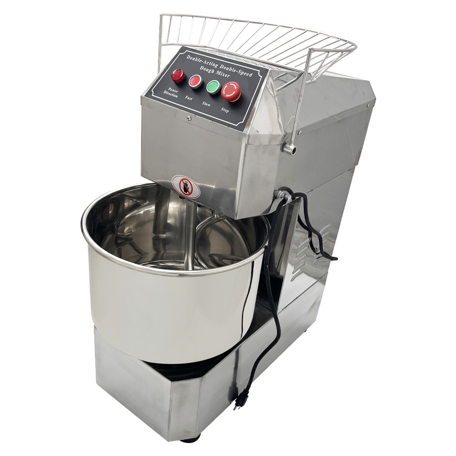 110V 30L Commercial Dough Mixer Food Preparation Double Speed Spiral Dough Mixer