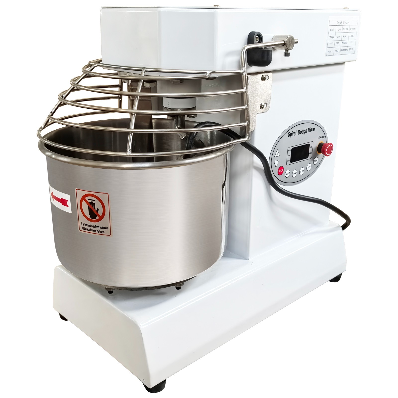 Commercial 10L Dual Speed Dual Action Dough Mixer 110V Restaurant & Food Service