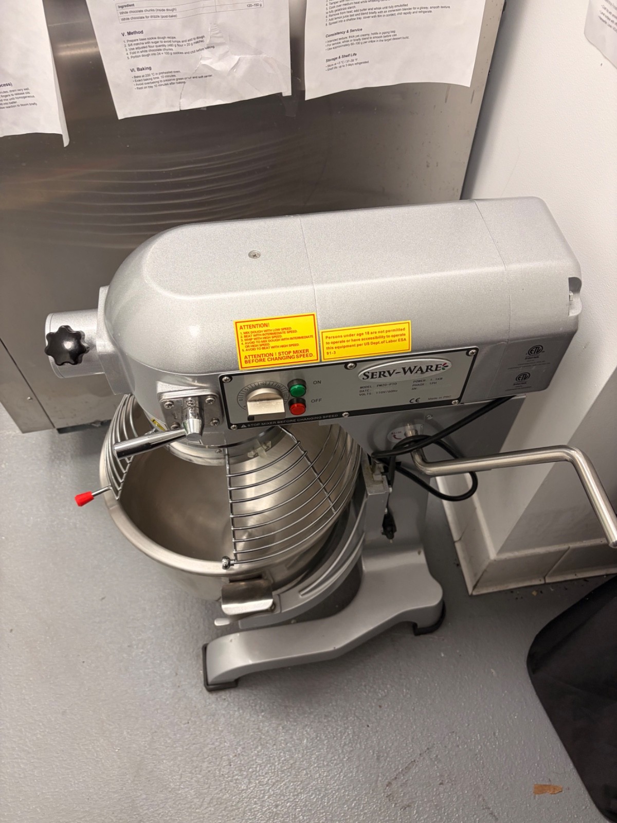 NEW Serv-Ware 20QT Commercial Planetary Dough Mixer – Restaurant / Bakery/ pizza