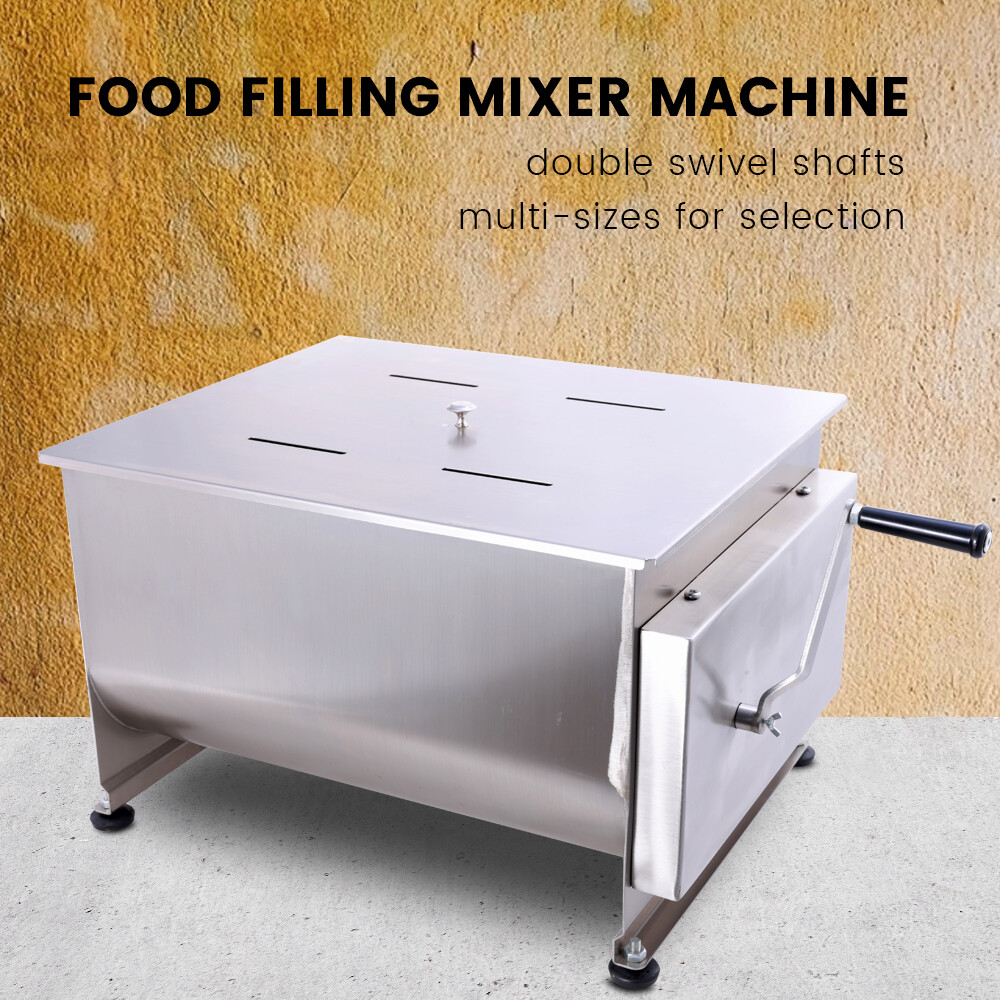 Hakka Double Axis Manual Meat Mixer Stainless Steel Commercial Kitchen Machine