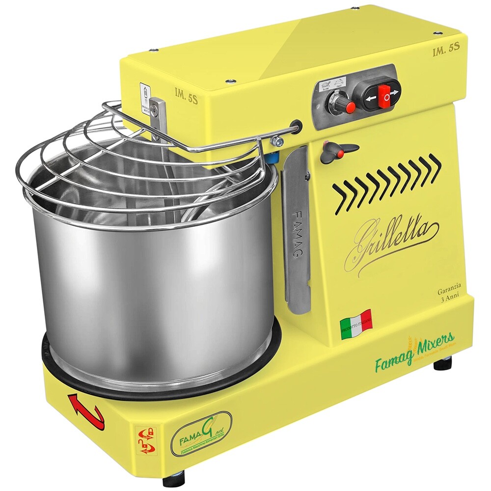 Famag Spiral Mixer IM5 (5KG) Removable Bowl 10 Speed (HH) Bonus Cover – Lemon