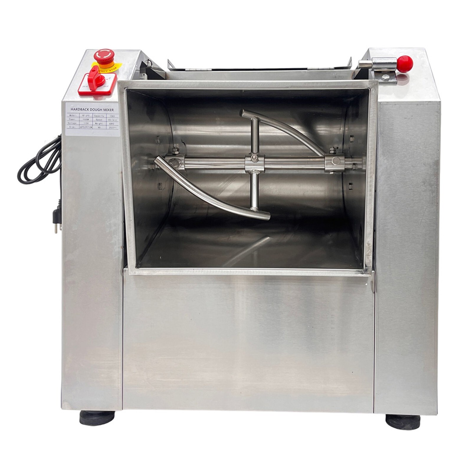 25KG Commercial Dough Mixer 110V Dough Kneading Machine Kitchen Mixing Equipment