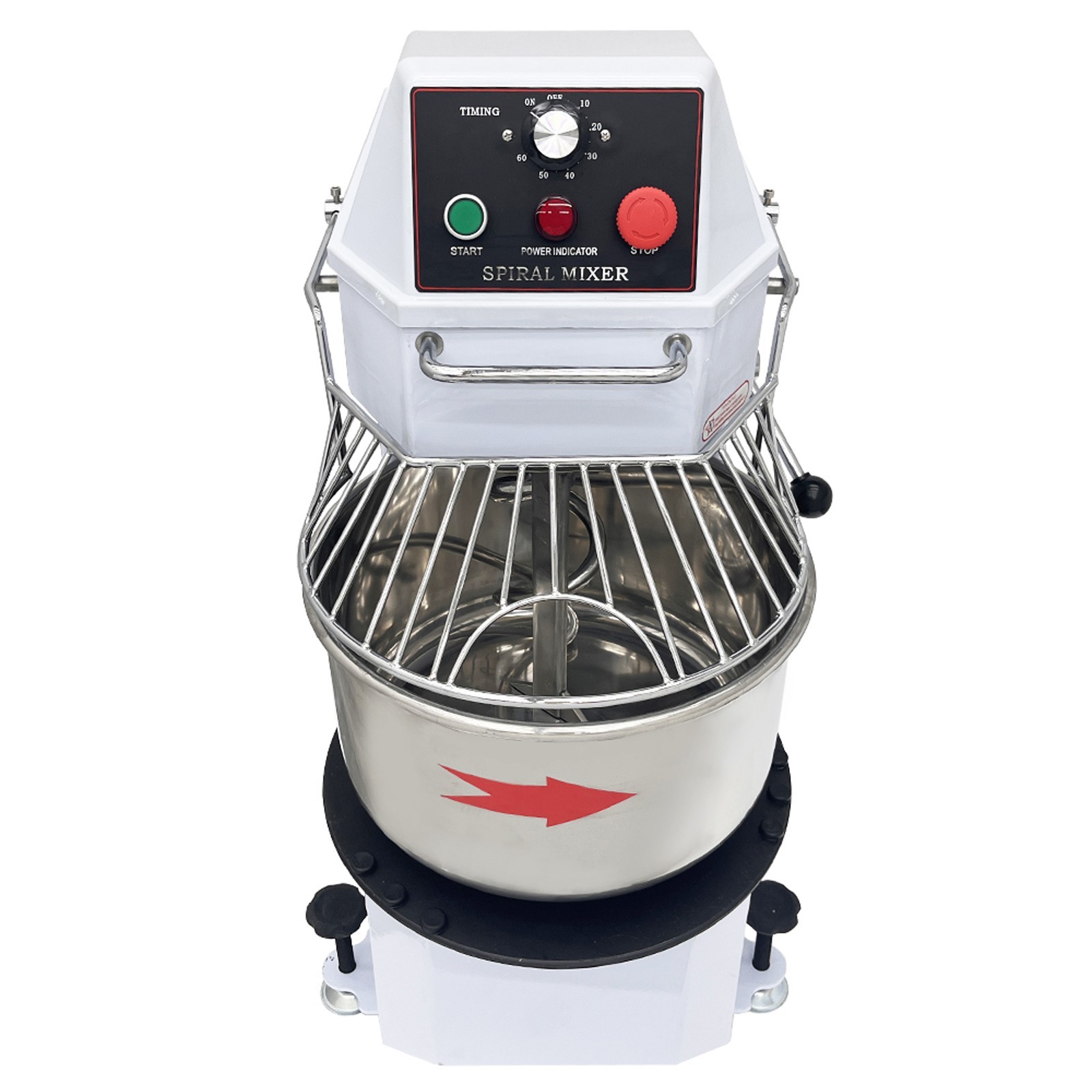 110V 20L Food Mixer Spiral Dough Mixer Flour Mixing Machine w/ Detachable Bucket