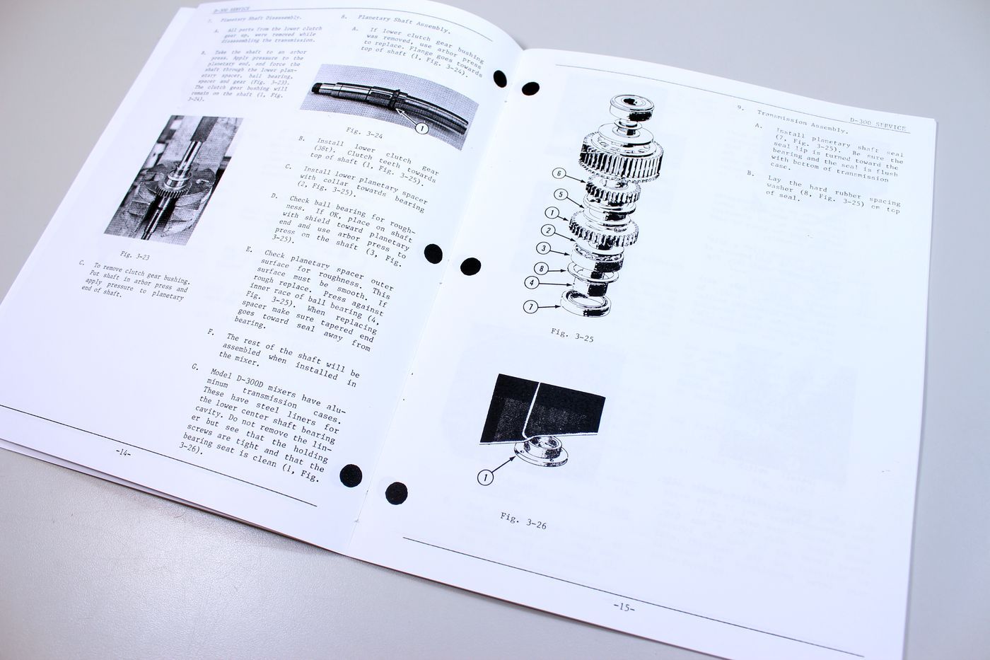 Hobart D300 Mixer Service Repair Manual Technical Shop Book