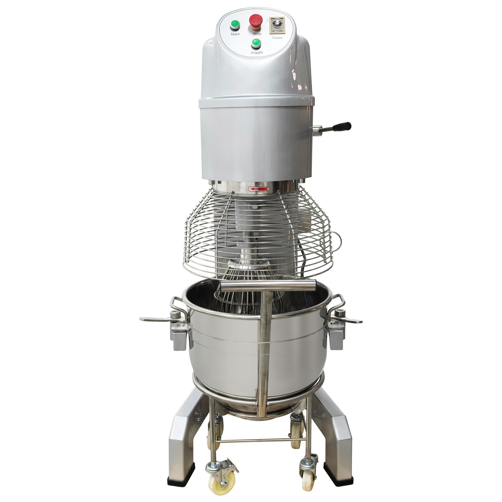 60L Dough Mixing Machine with Trolley 220V 3phase Movable Stuffing Mixer Blender