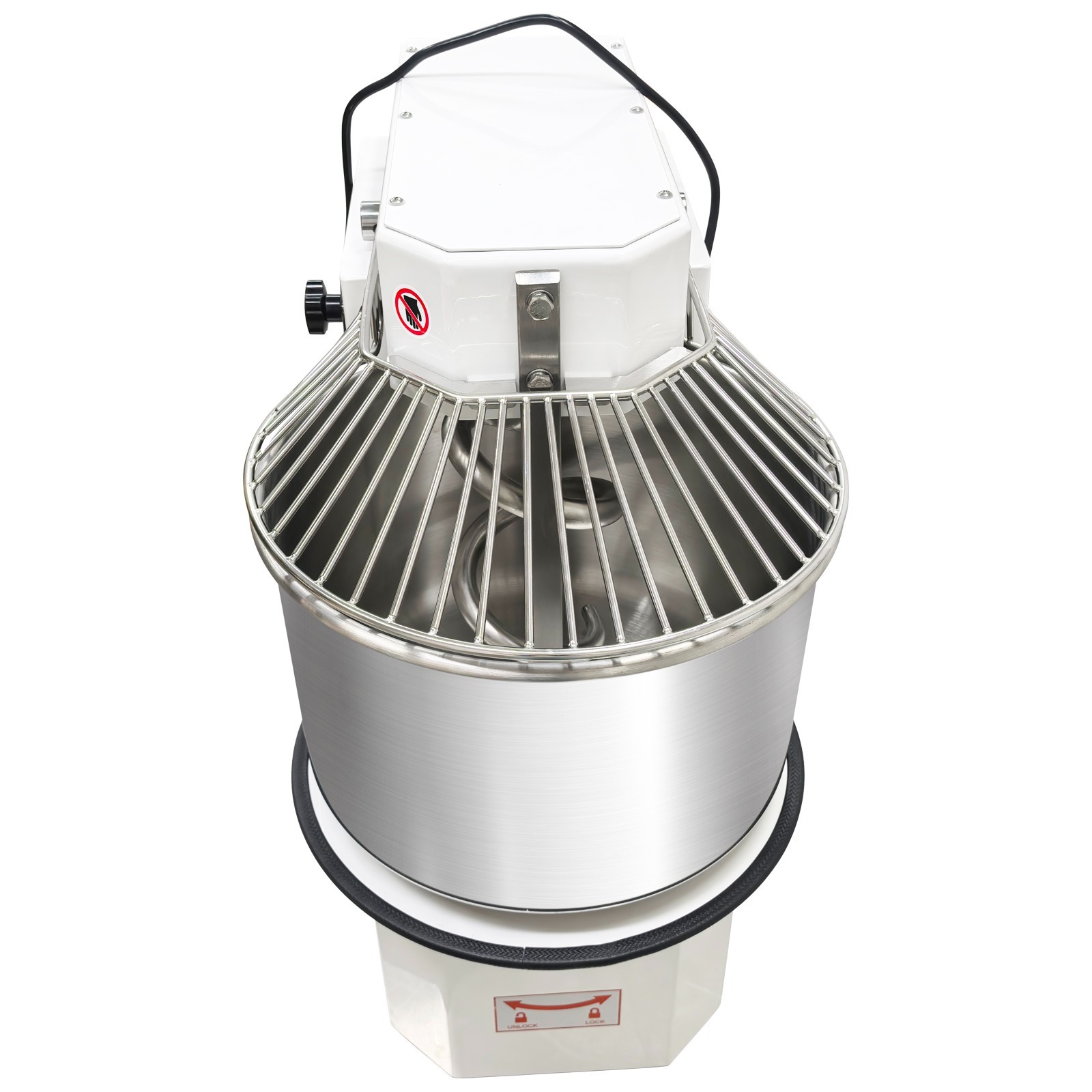 20L Food Mixer Double Speed Action Dough Kneading Machine Detachable Bucket 110V