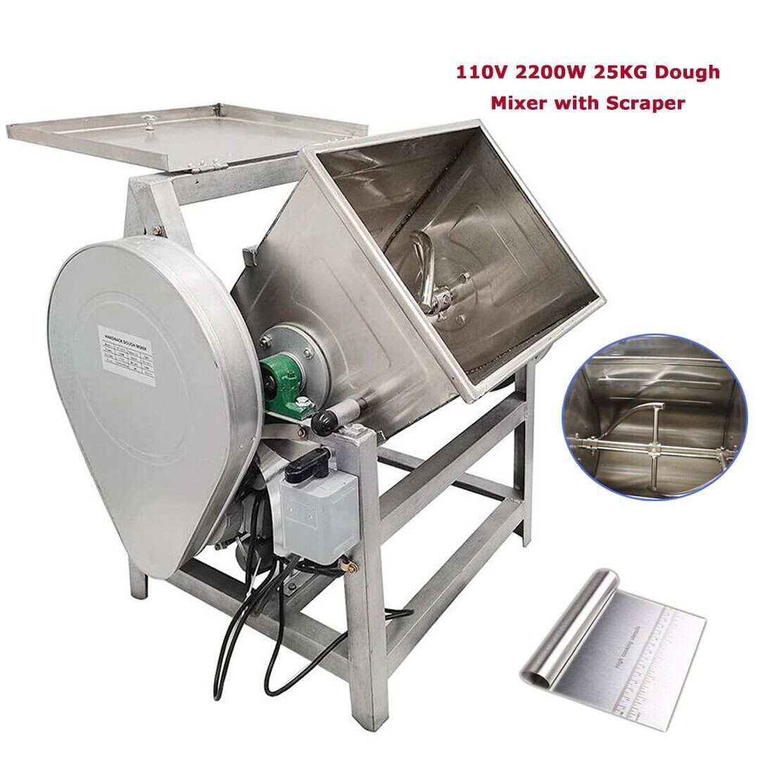 50QT Commercial Electric Dough Mixer Stand Flour Mixing Machine With Knife 110V