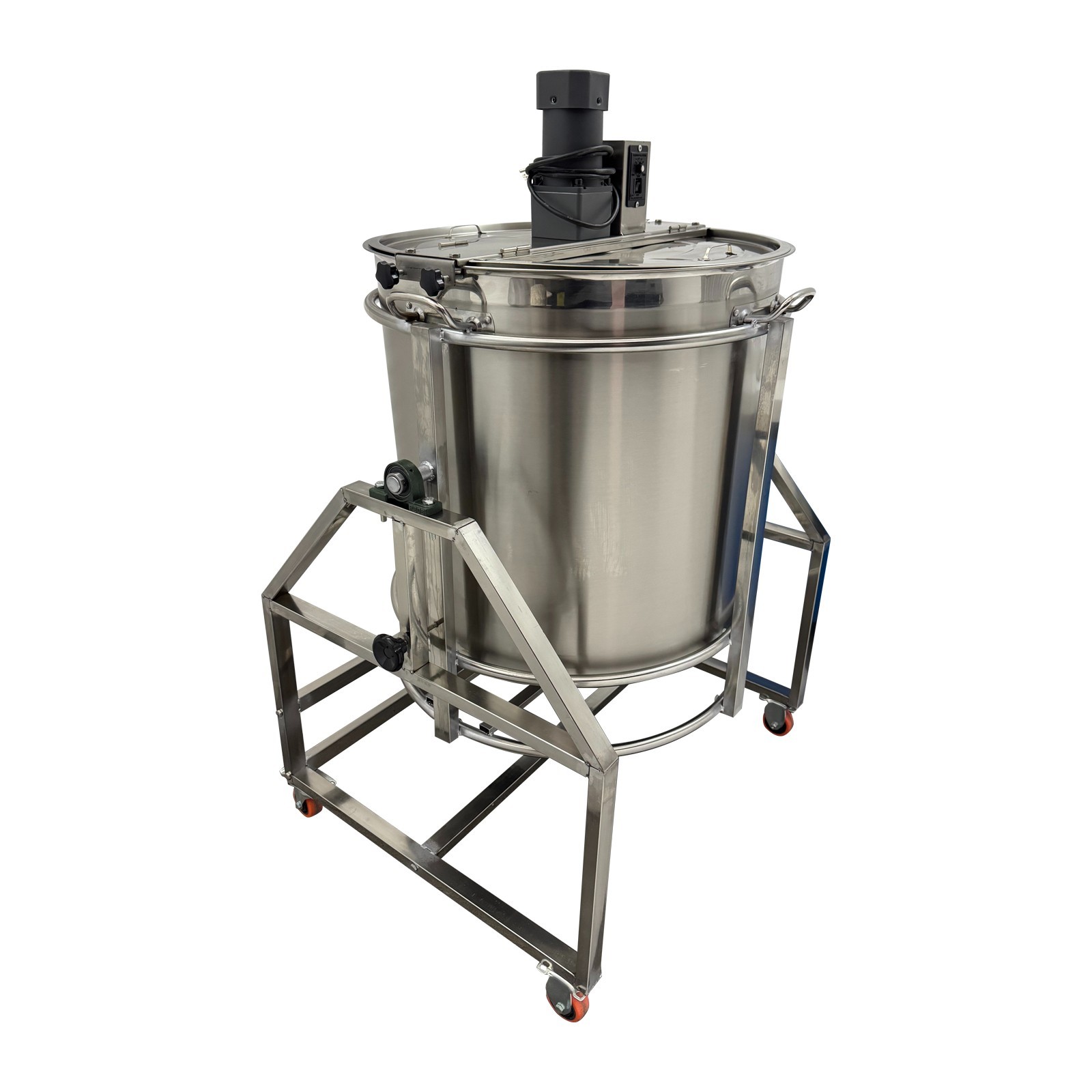 110V Automatic Electric Food Heating Stirrer Pot Stainless Steel Food Mixer