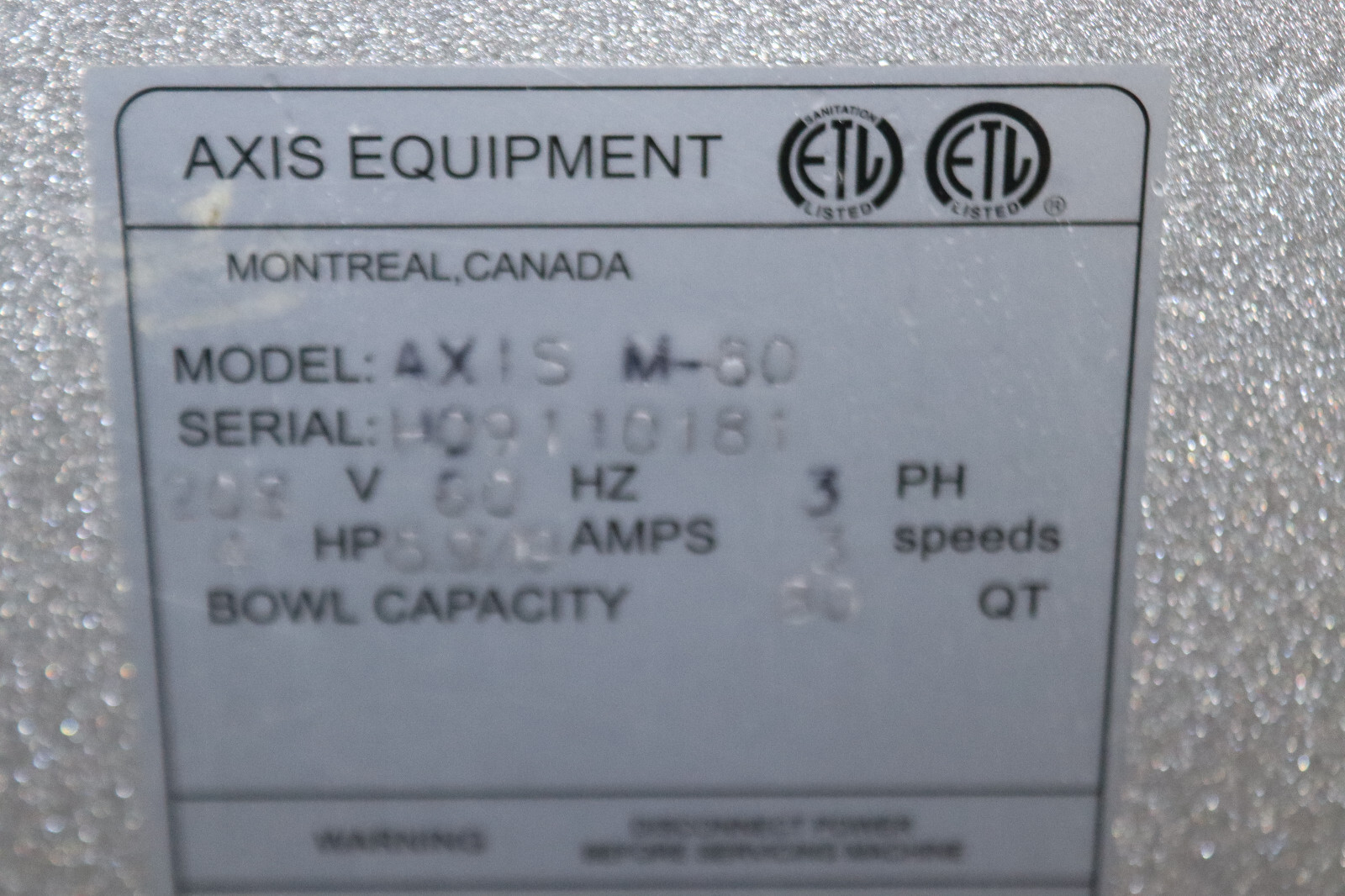 NEW Axis AX-M80 80 Qt Quart Planetary Commercial Dough Mixer