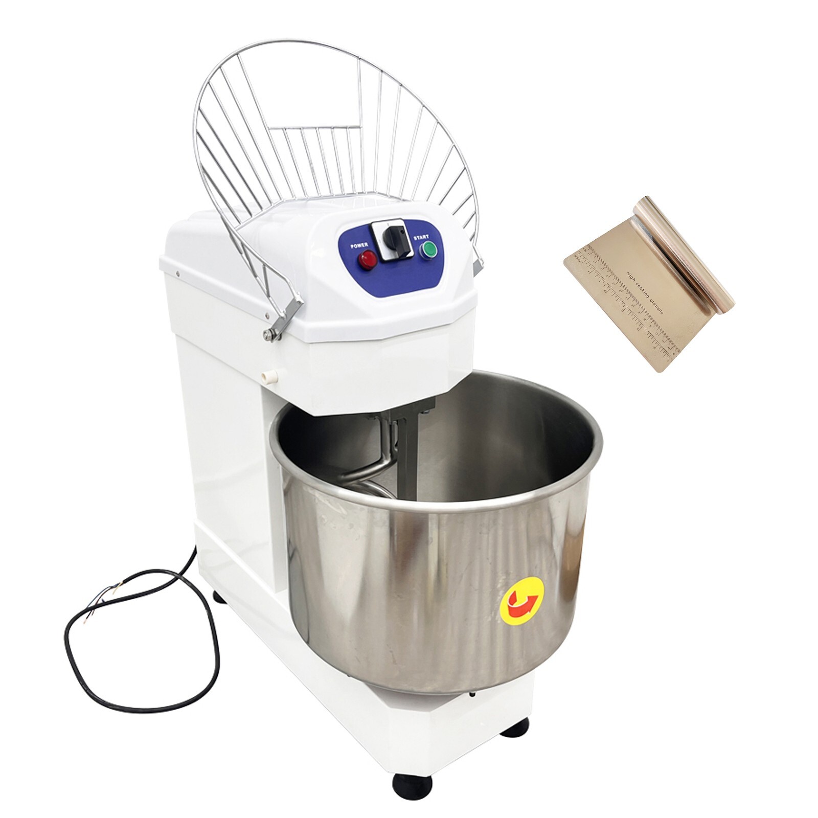 220V 60L Commercial Double Speed Dough Mixer Machine 3 Phase Spiral Dough Mixer