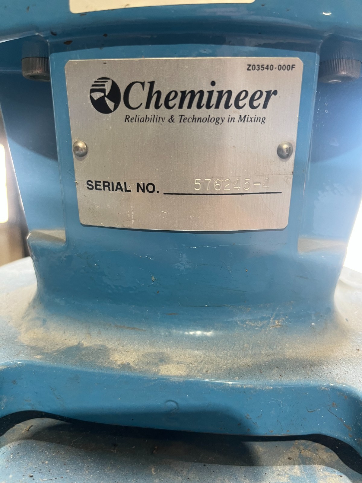 CHEMINEER DT Tank MIXER 1HP 3PH 172FN140TC