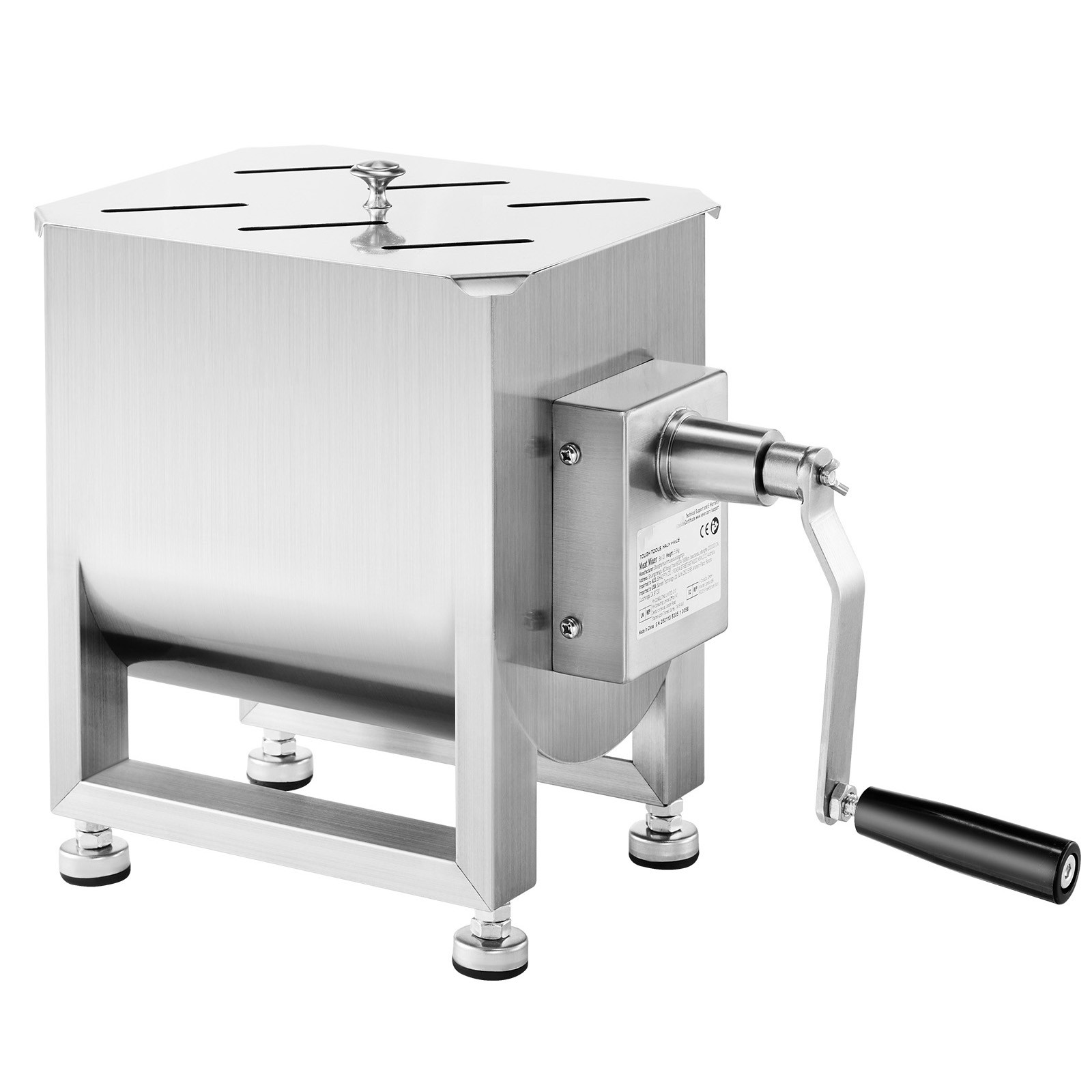Uimoso Manual Meat Mixer 10L Fixed Tank Mixing Max 15LB for Meat Sausage Mixer