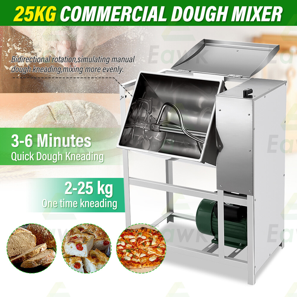 50QT/25KG Commercial Electric Stand Dough Mixer Flour Kneading Mixing Machine